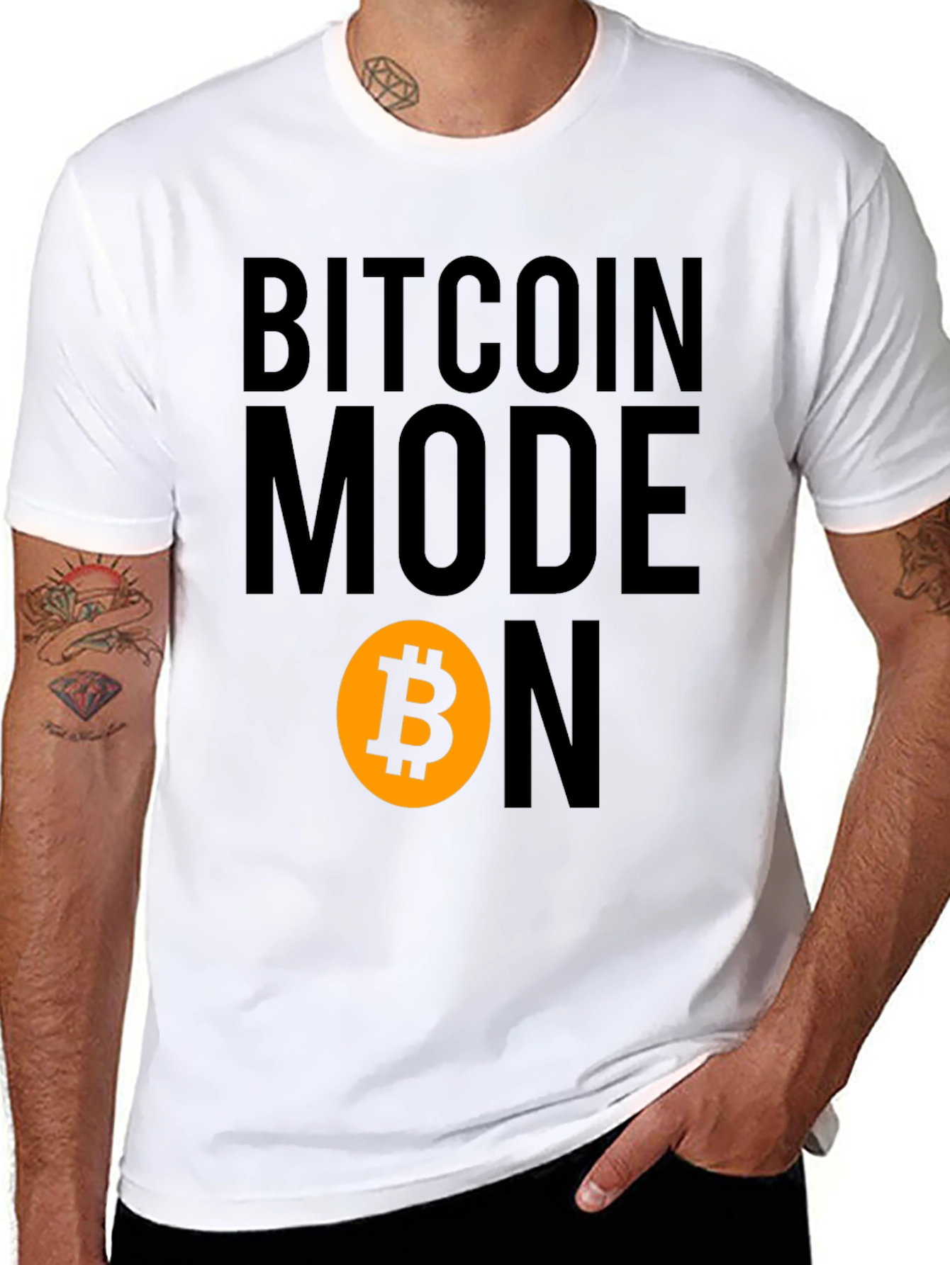 Bitcoin Mode On Graphic Tee - Black