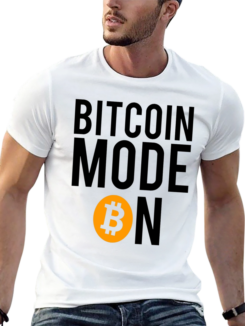 Bitcoin Mode On Graphic Tee - Black