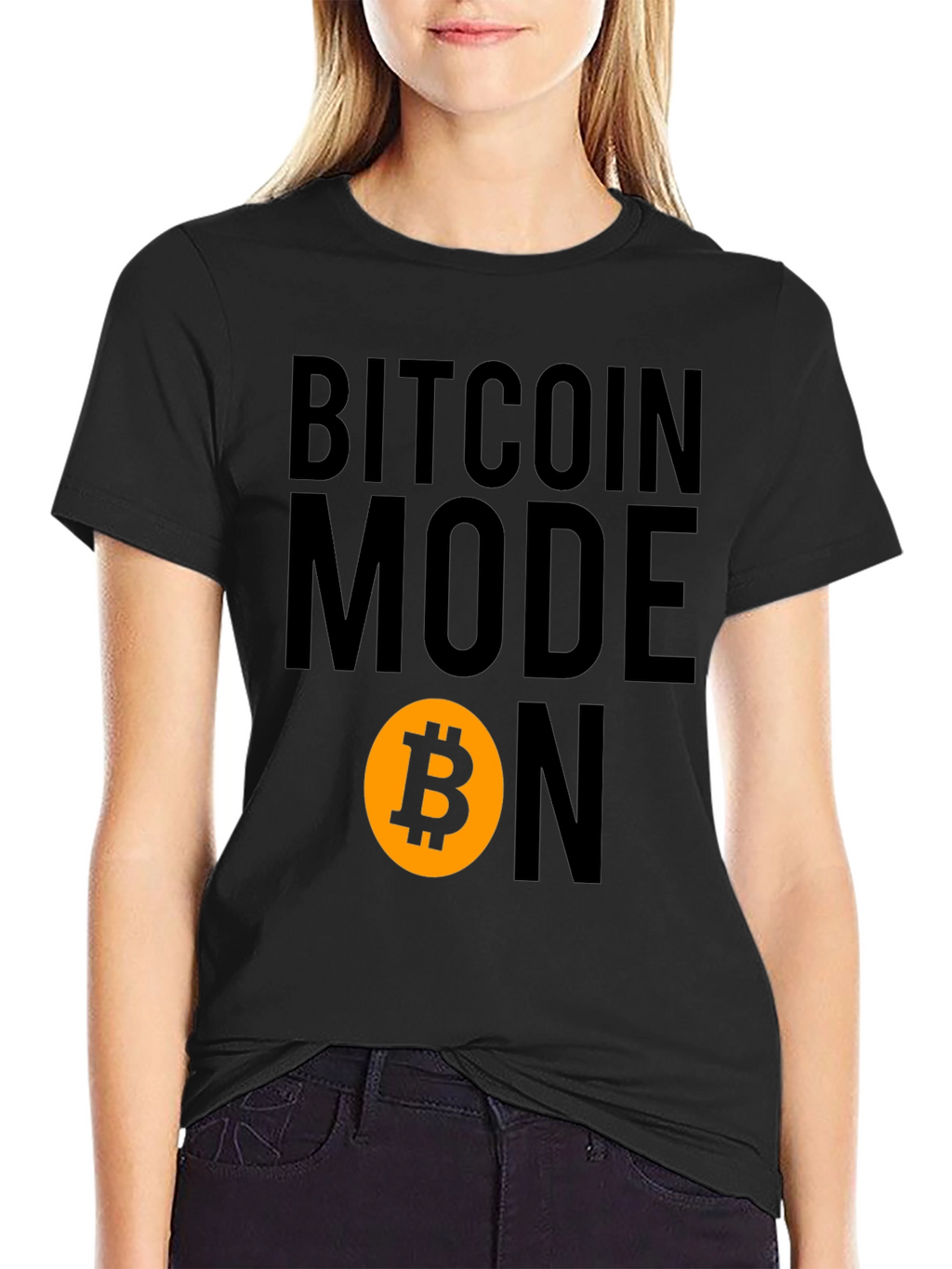 Bitcoin Mode On Graphic Tee - Black