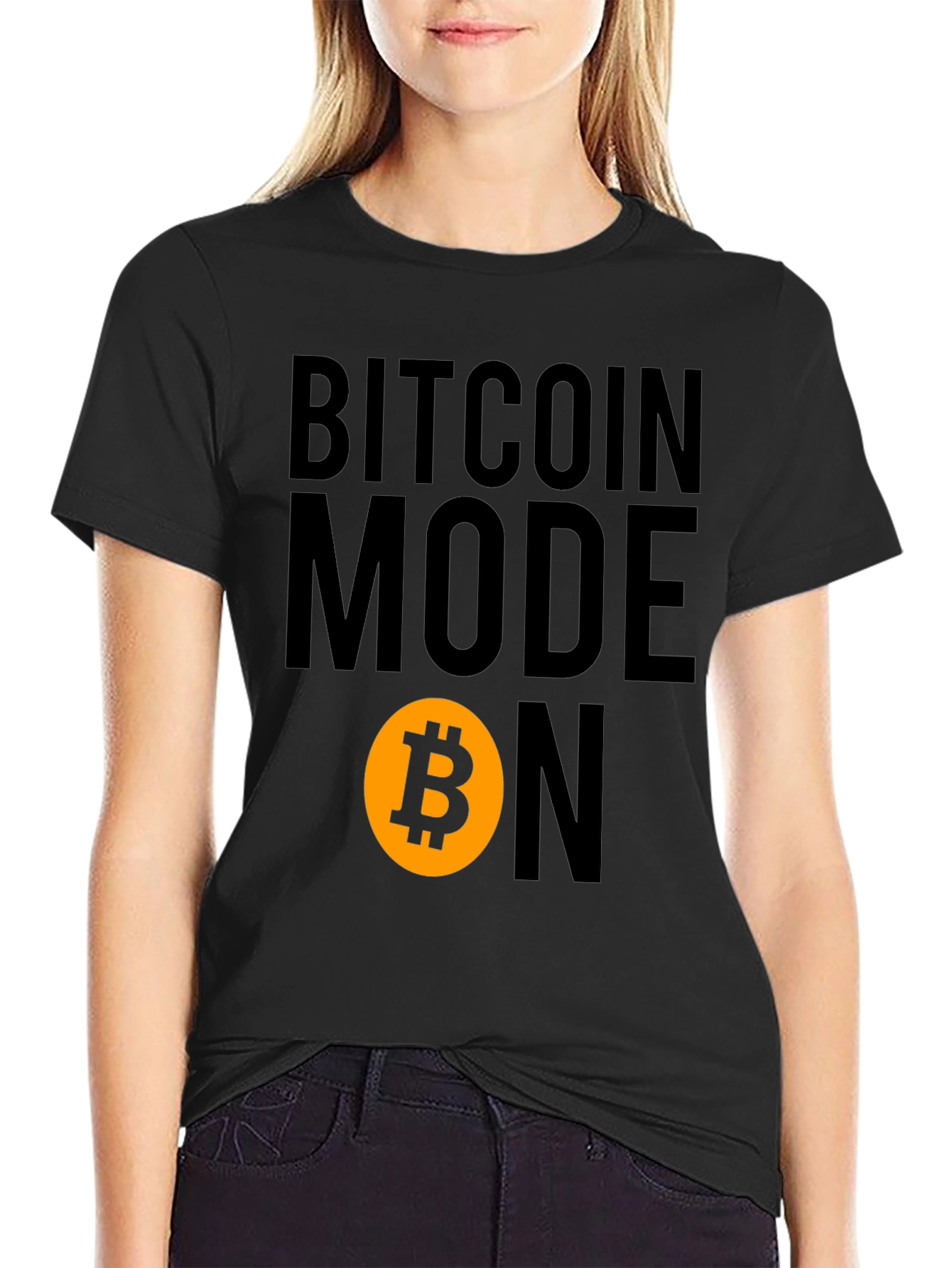 Bitcoin Mode On Graphic Tee - Black