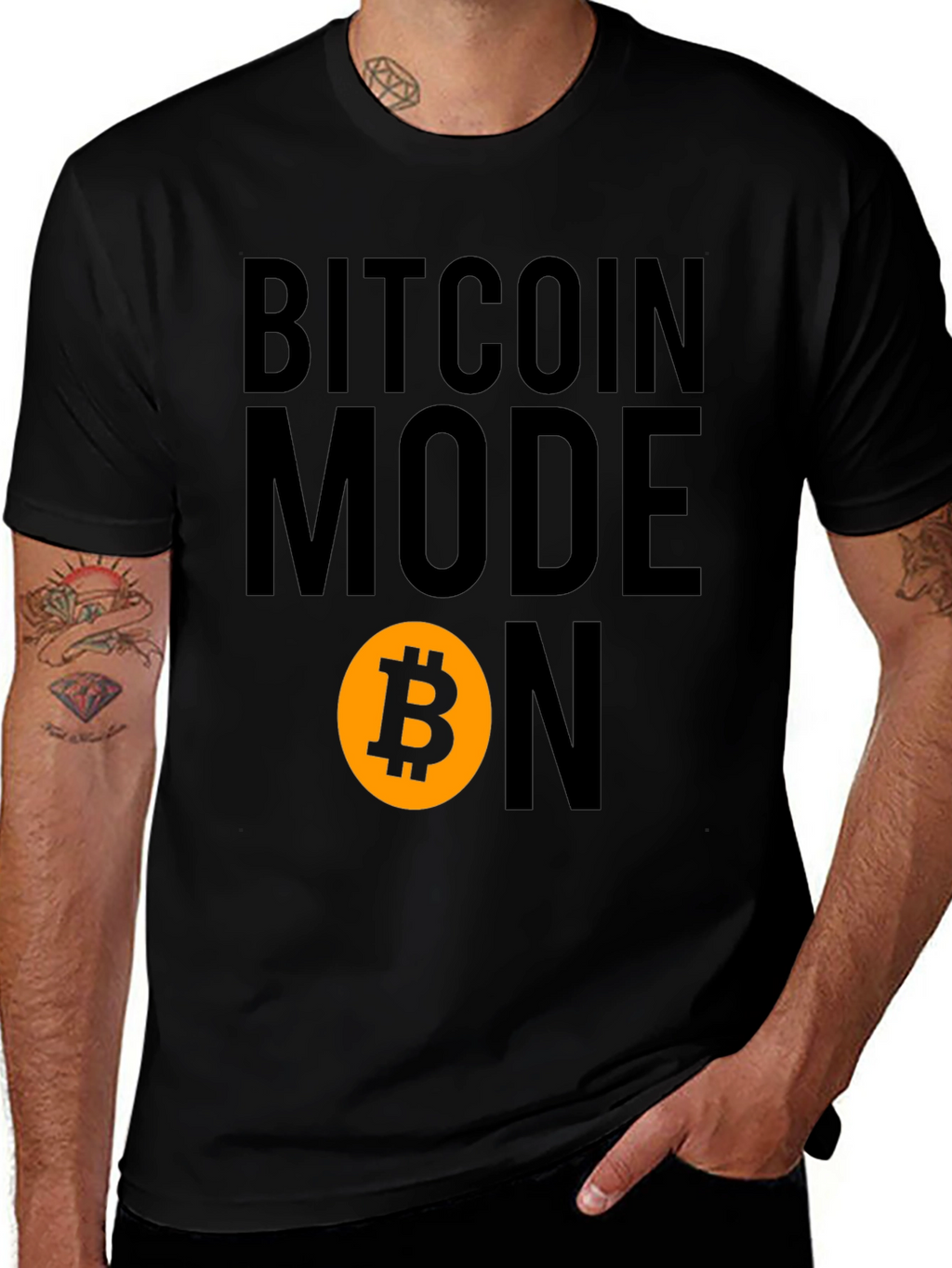 Bitcoin Mode On Graphic Tee - Black