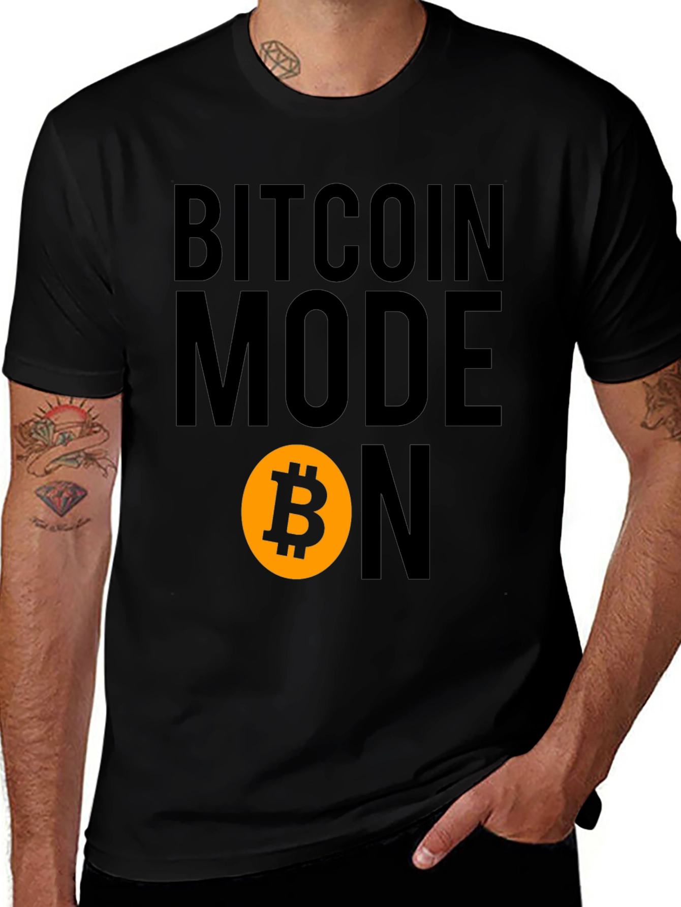 Bitcoin Mode On Graphic Tee - Black
