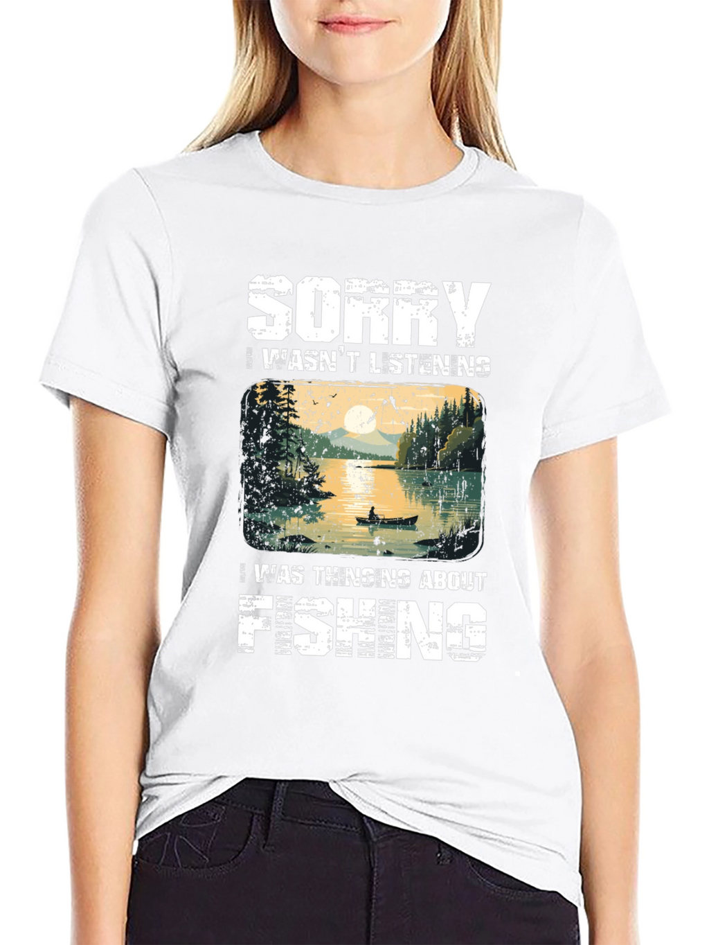 Fishing T-Shirt - Sorry Thinking About Fishing