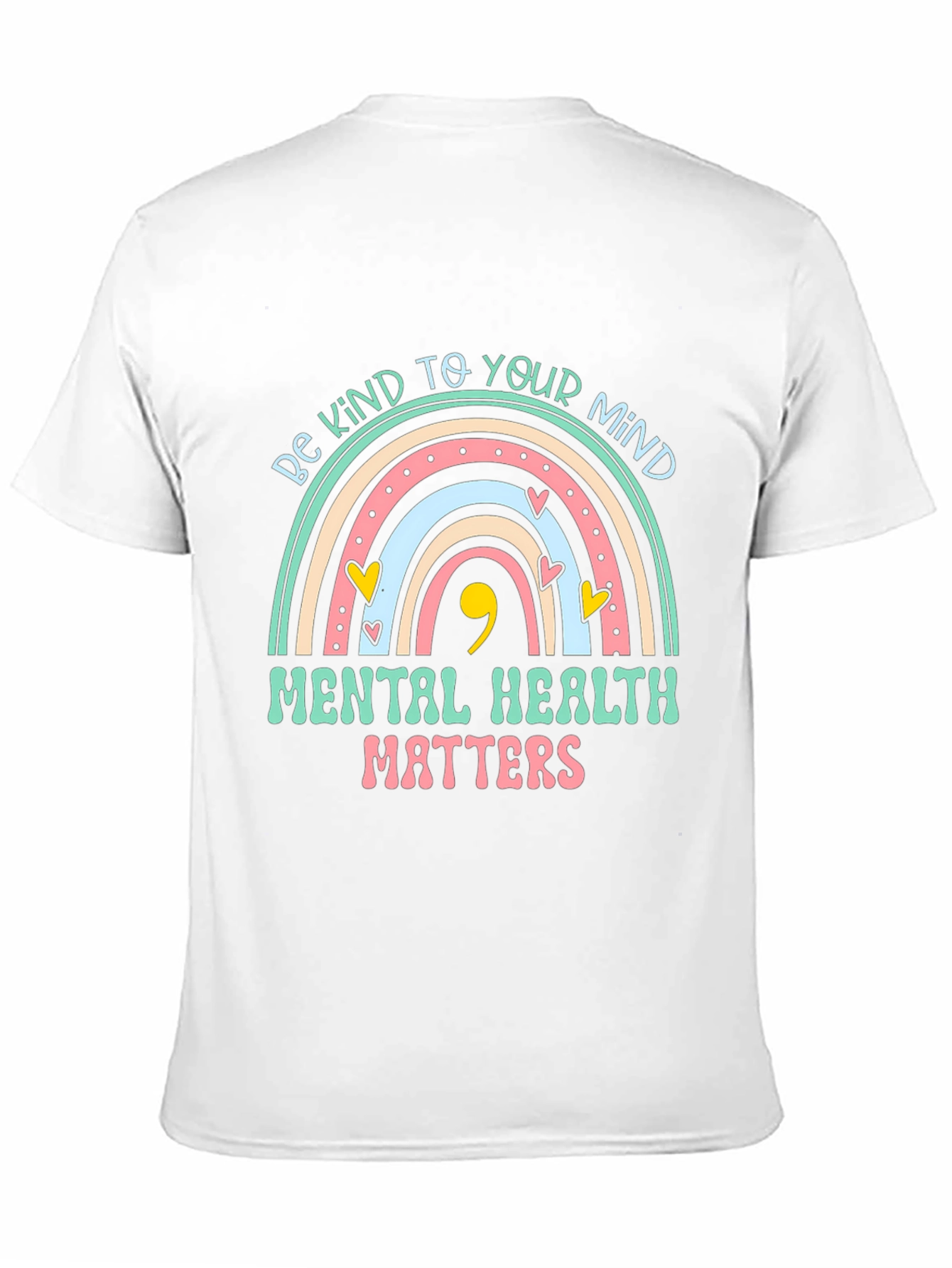 Mental Health Matters Rainbow Graphic T-Shirt