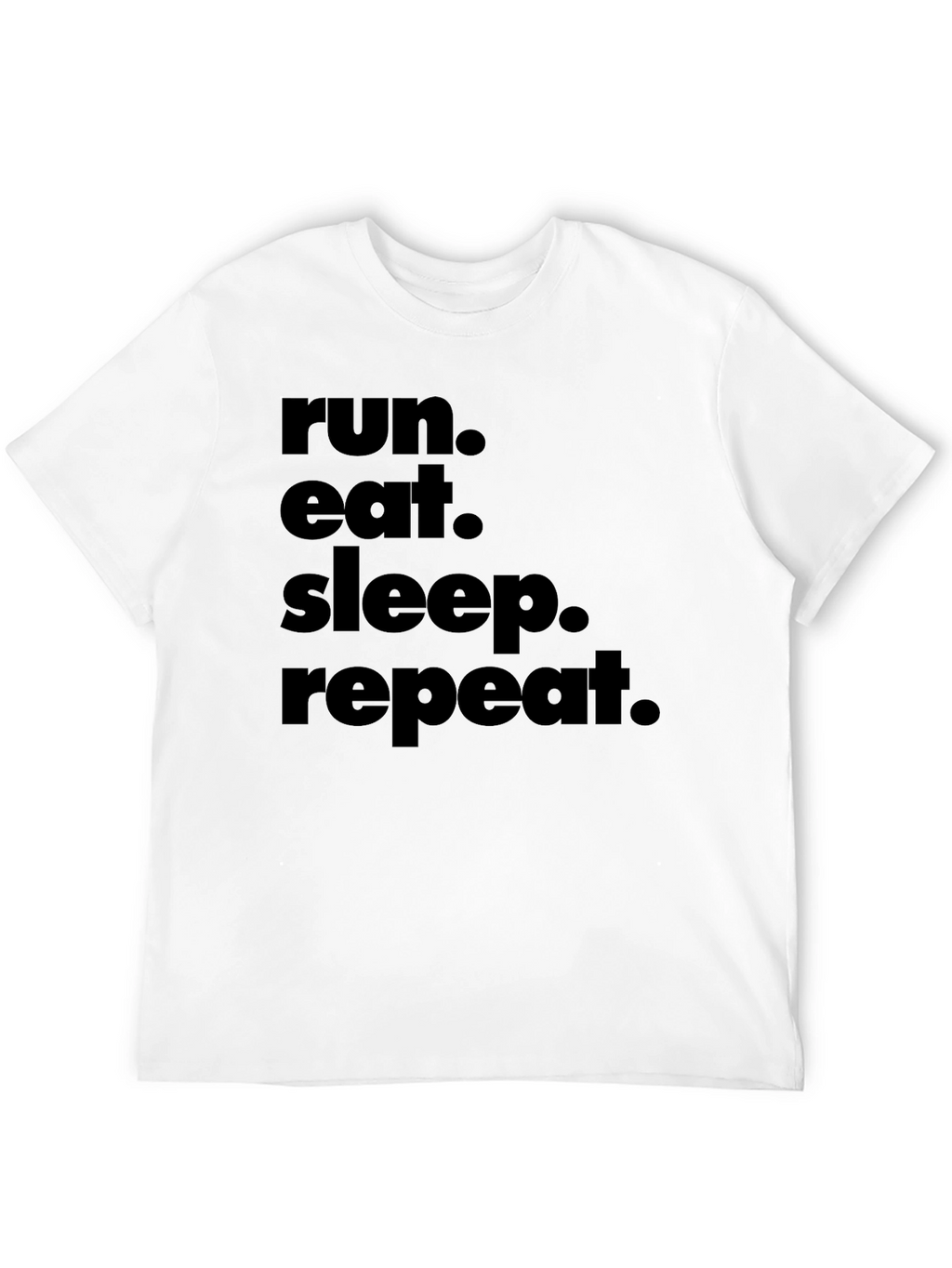 Run Eat Sleep Repeat Graphic Tee - Black
