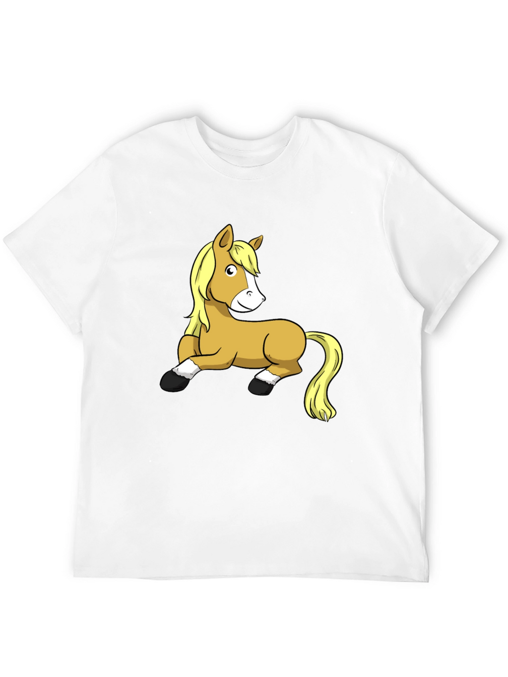 Funny Horse Graphic T-Shirt - Black Cotton Tee