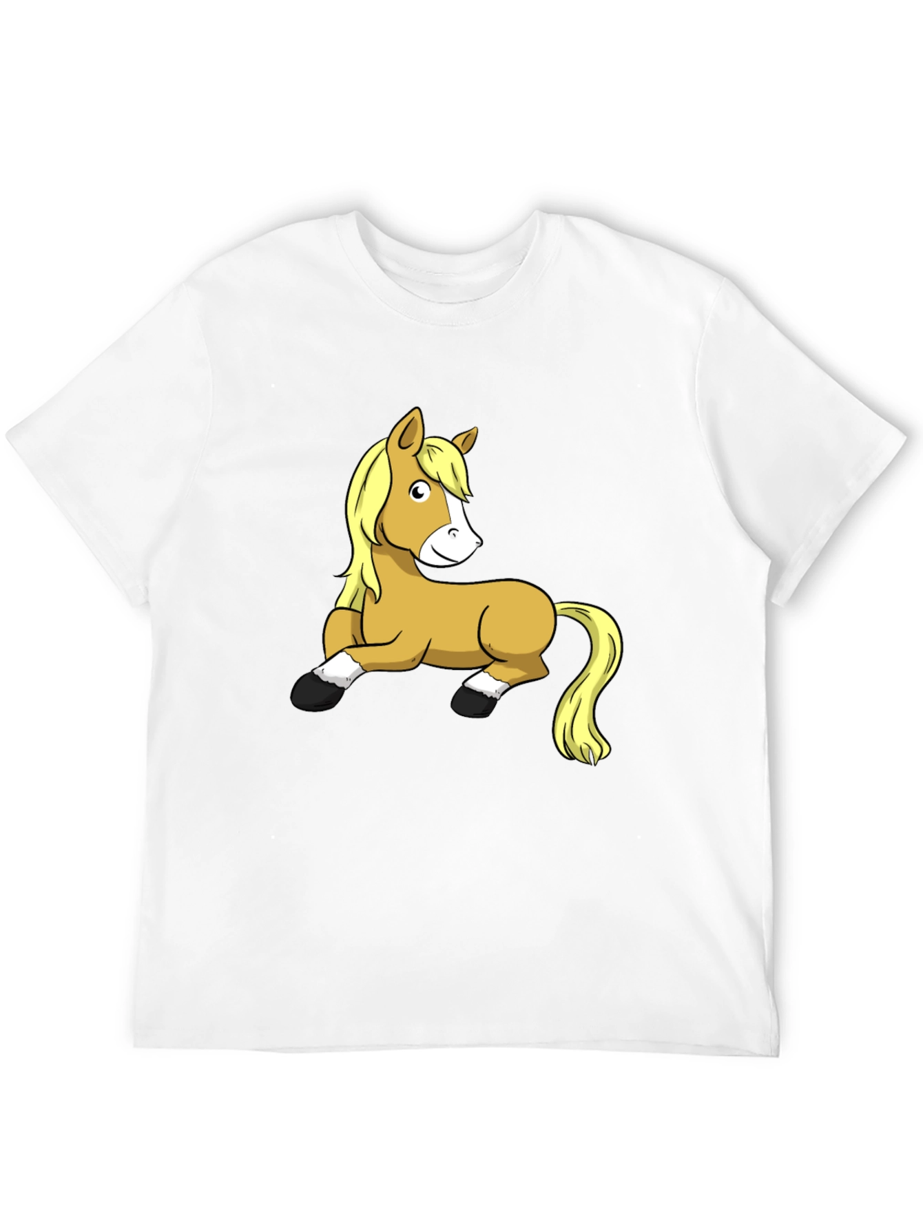 Funny Horse Graphic T-Shirt - Black Cotton Tee