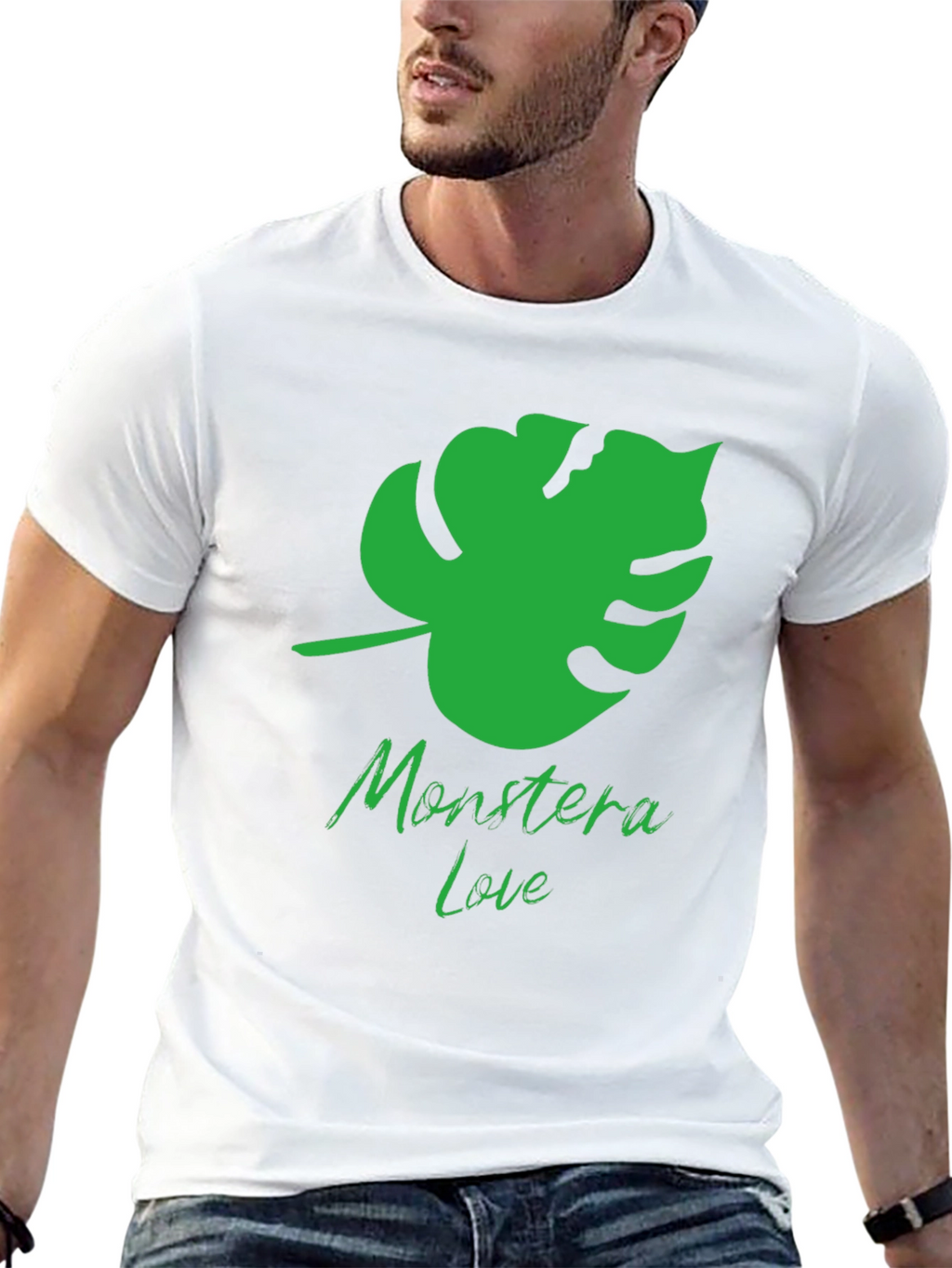 Monstera Leaf Graphic T-Shirt - Tropical Plant Lover Tee