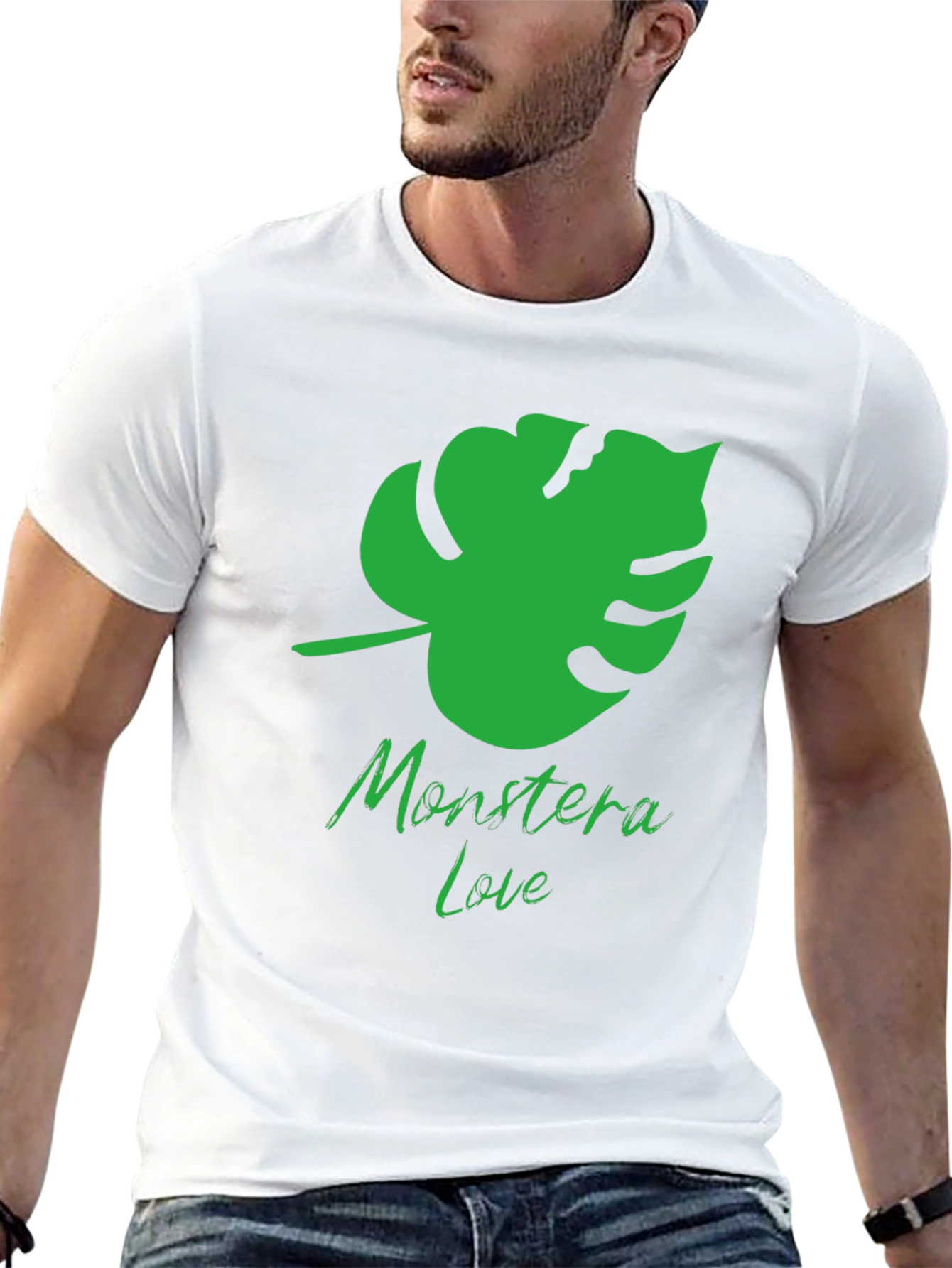 Monstera Leaf Graphic T-Shirt - Tropical Plant Lover Tee