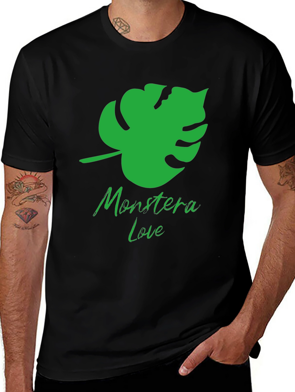 Monstera Leaf Graphic T-Shirt - Tropical Plant Lover Tee