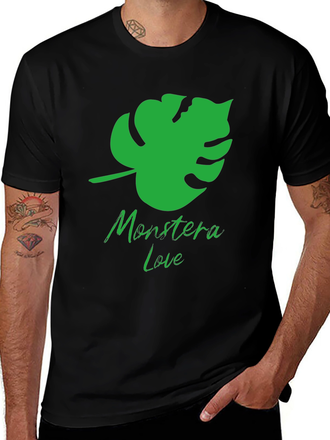 Monstera Leaf Graphic T-Shirt - Tropical Plant Lover Tee