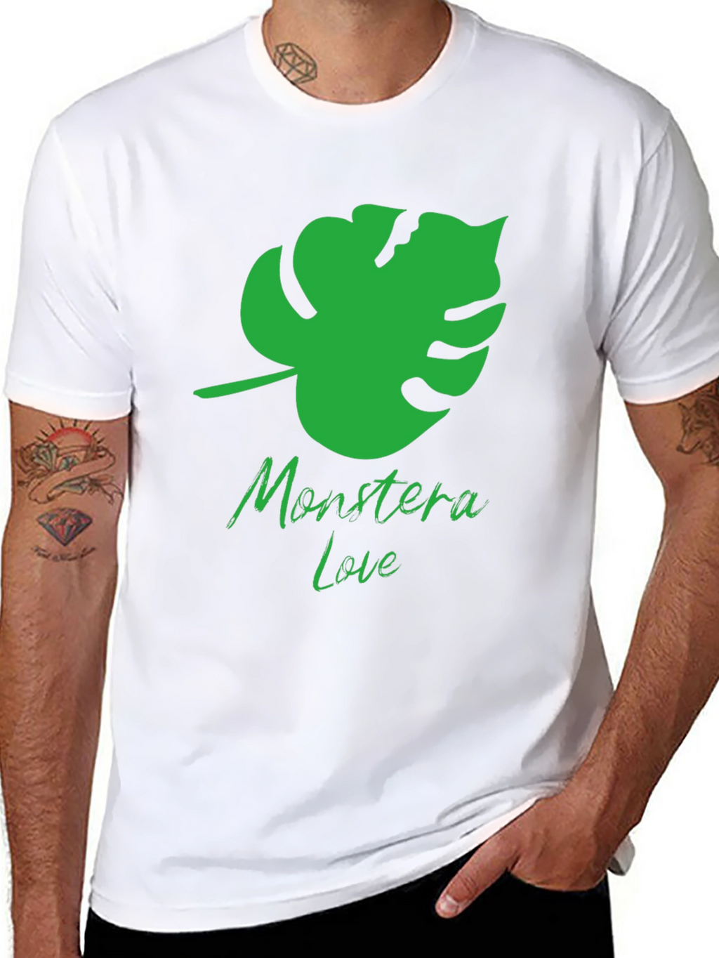 Monstera Leaf Graphic T-Shirt - Tropical Plant Lover Tee