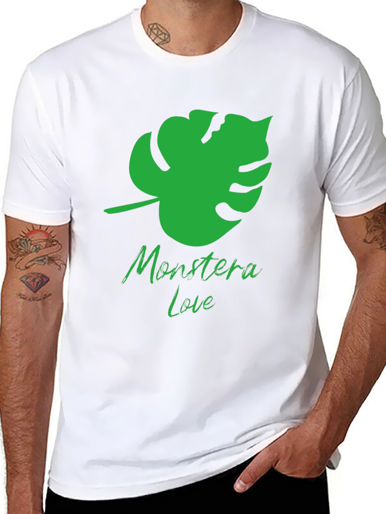 Monstera Leaf Graphic T-Shirt - Tropical Plant Lover Tee
