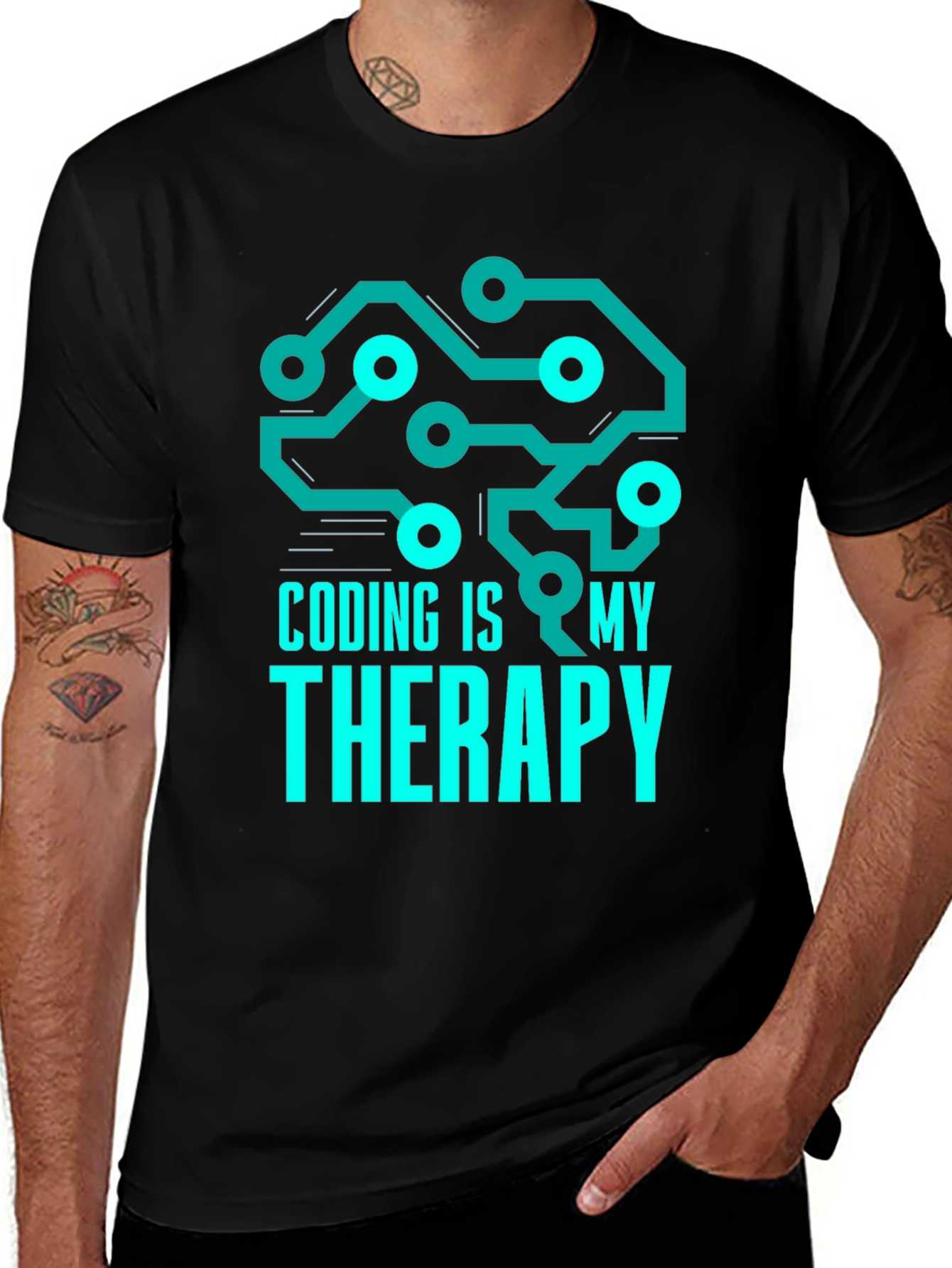 Coding is My Therapy T-Shirt - Programmer Gift