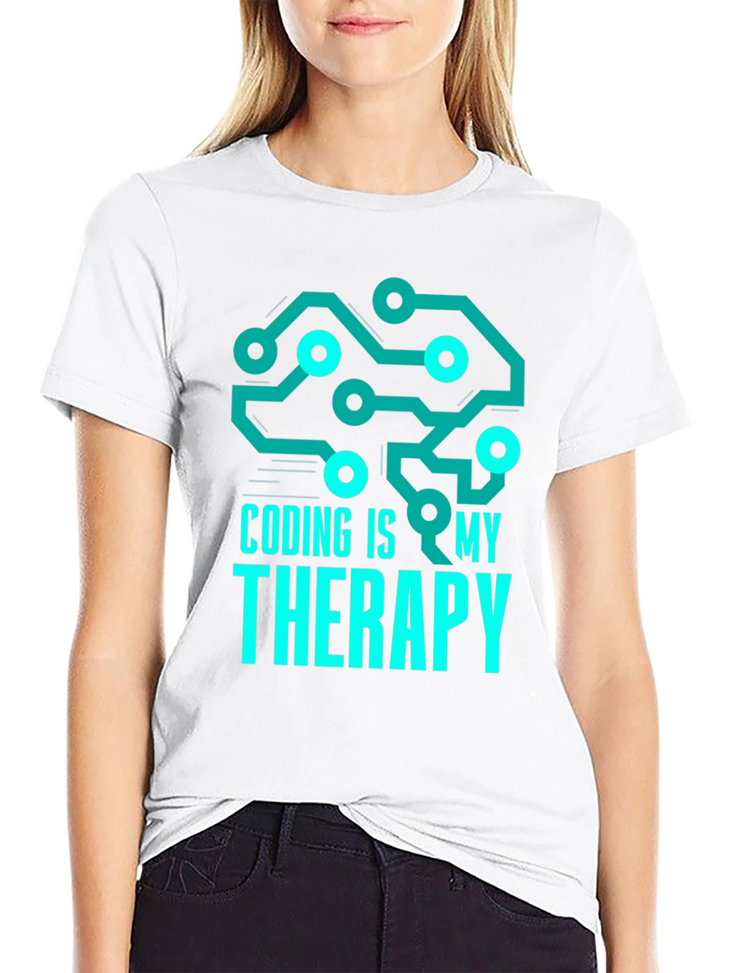 Coding is My Therapy T-Shirt - Programmer Gift