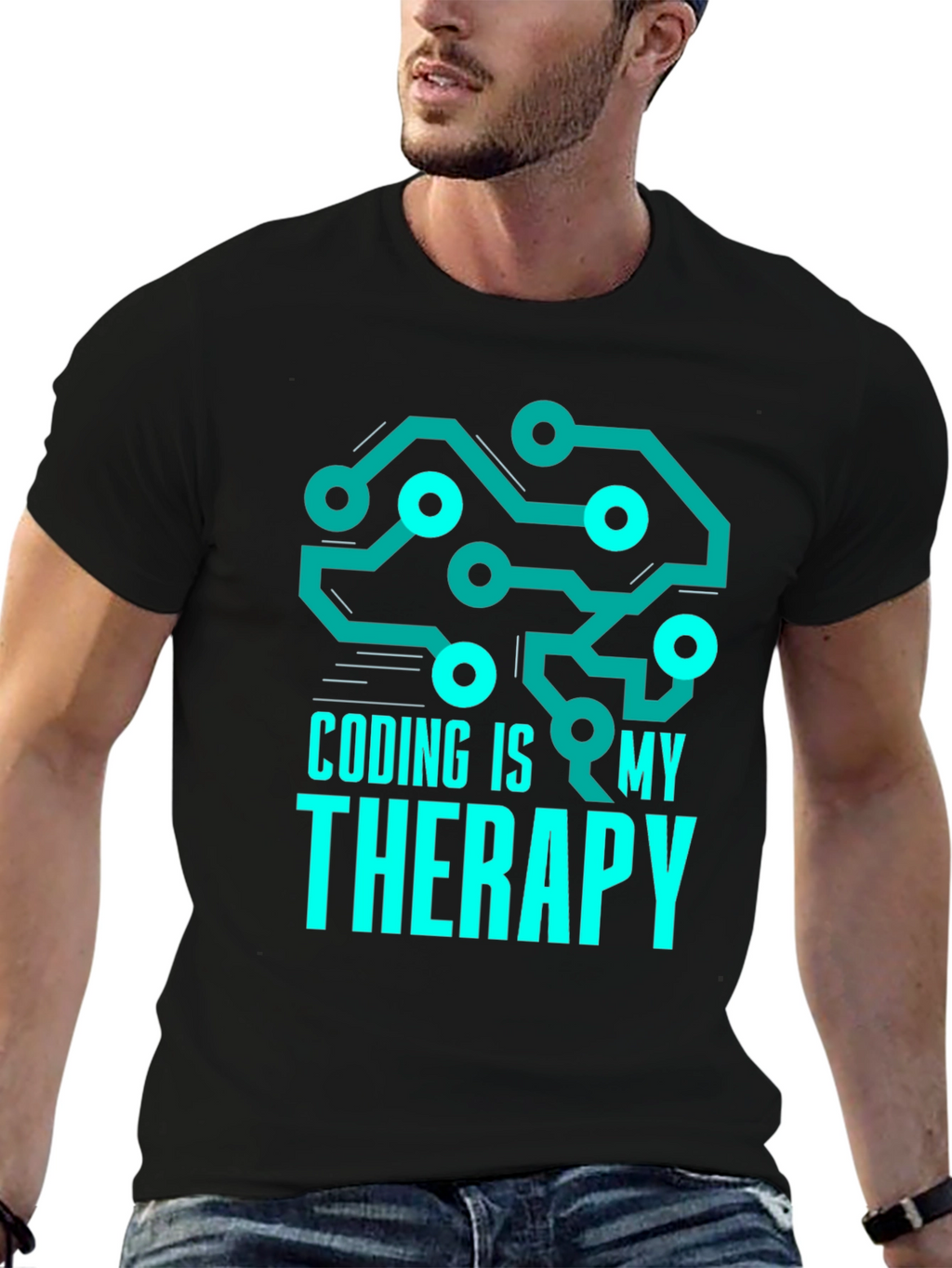 Coding is My Therapy T-Shirt - Programmer Gift
