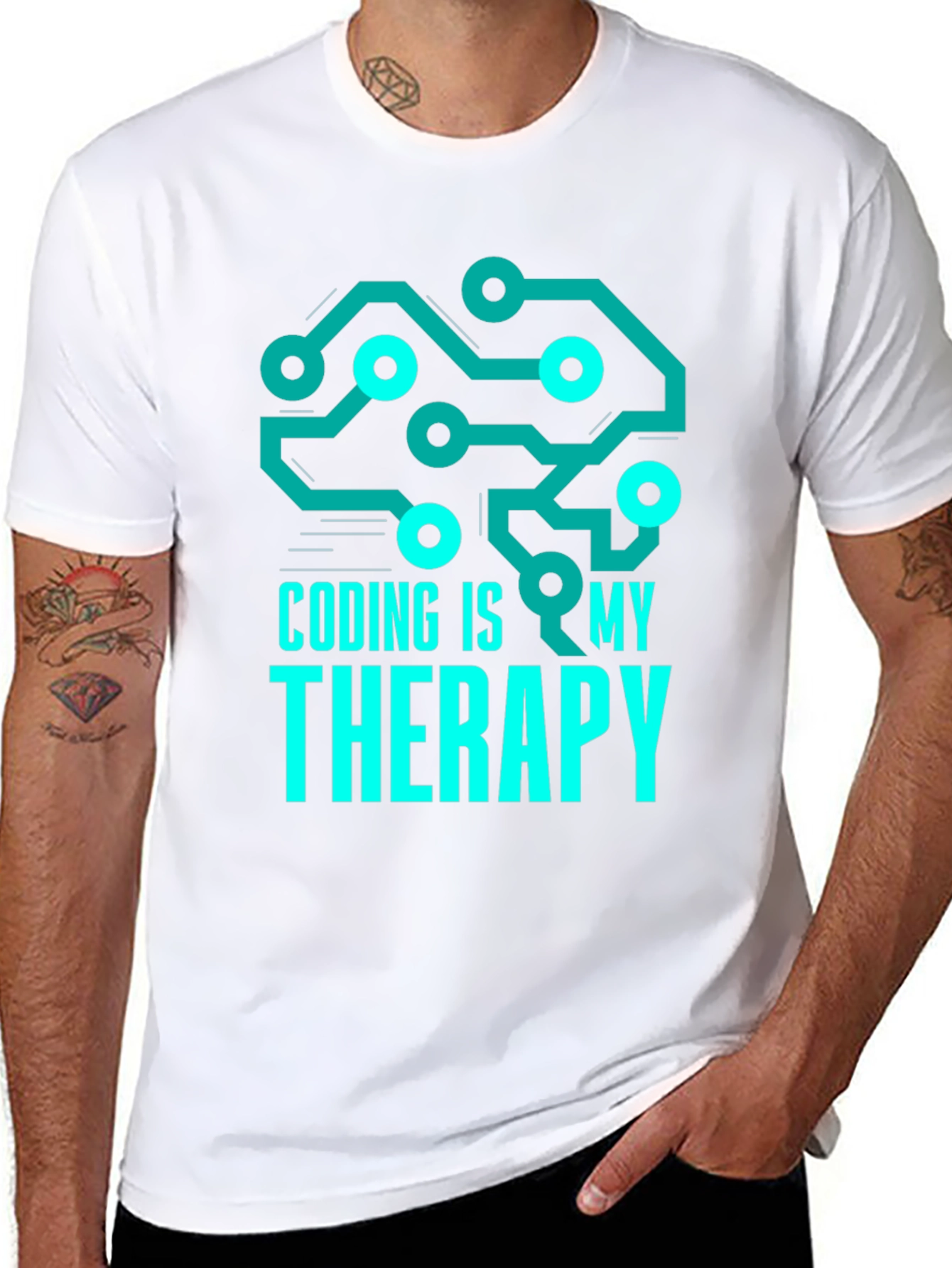 Coding is My Therapy T-Shirt - Programmer Gift