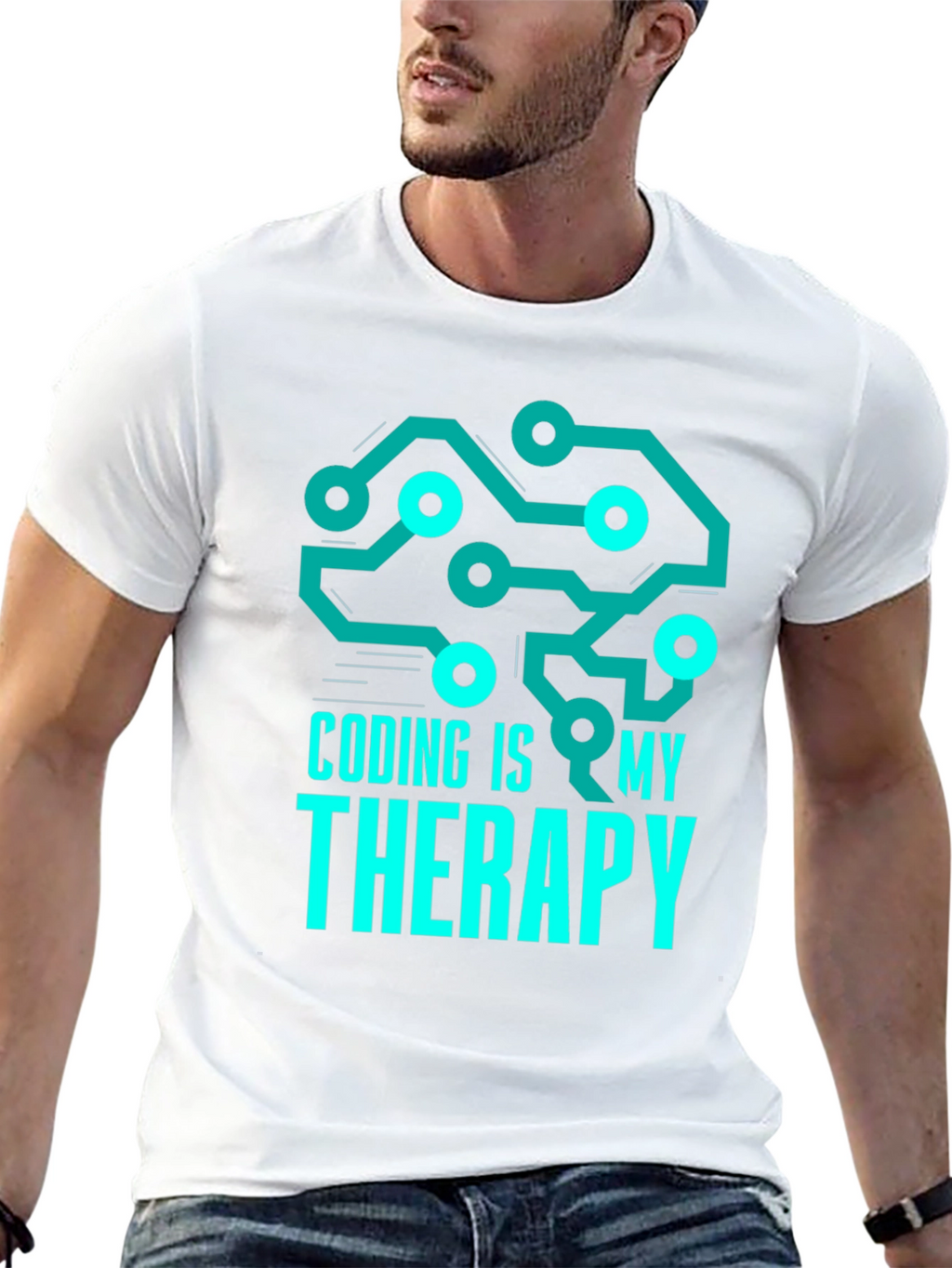 Coding is My Therapy T-Shirt - Programmer Gift
