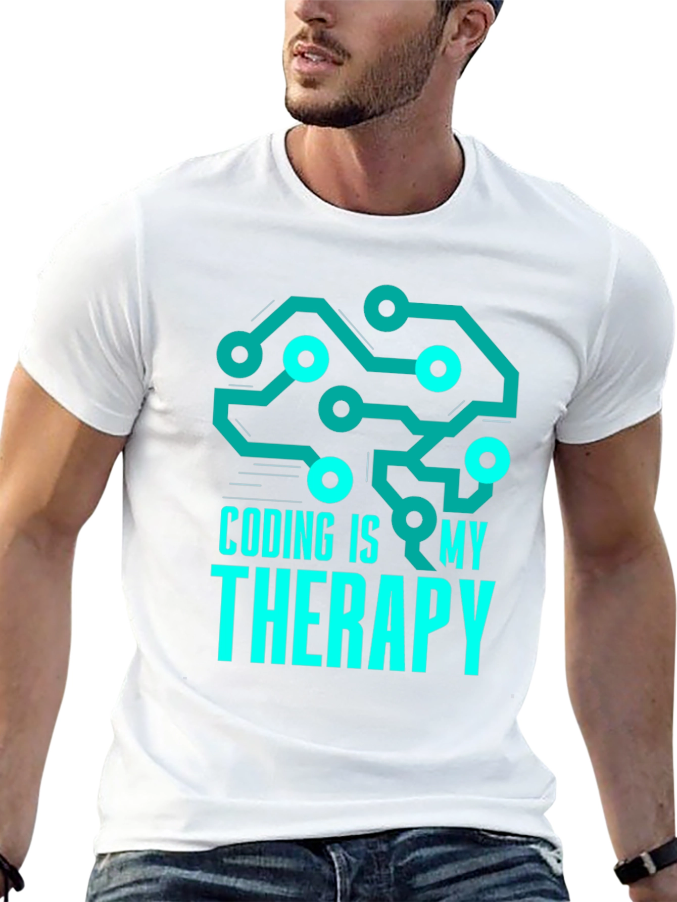 Coding is My Therapy T-Shirt - Programmer Gift