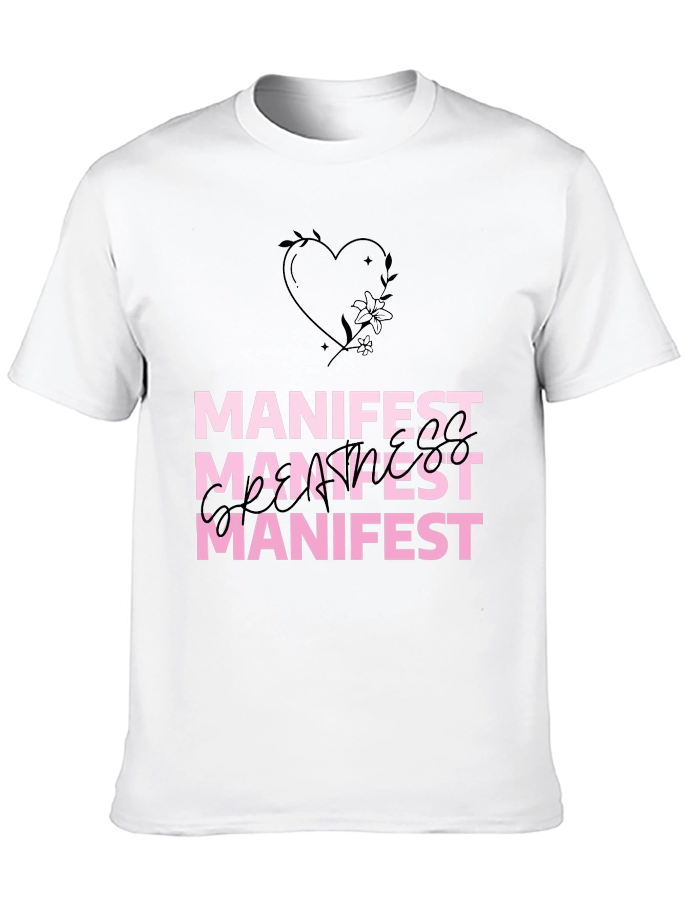 Manifest Graphic Tee - Stylish Affirmation Shirt