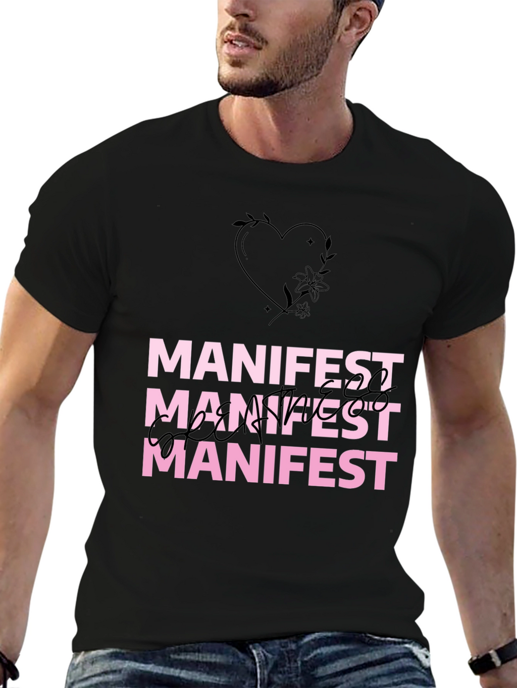 Manifest Graphic Tee - Stylish Affirmation Shirt