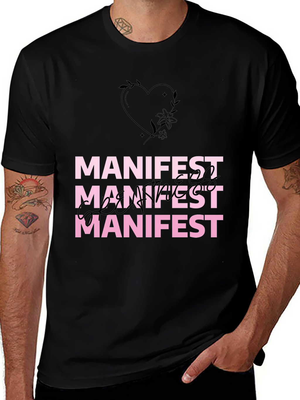 Manifest Graphic Tee - Stylish Affirmation Shirt