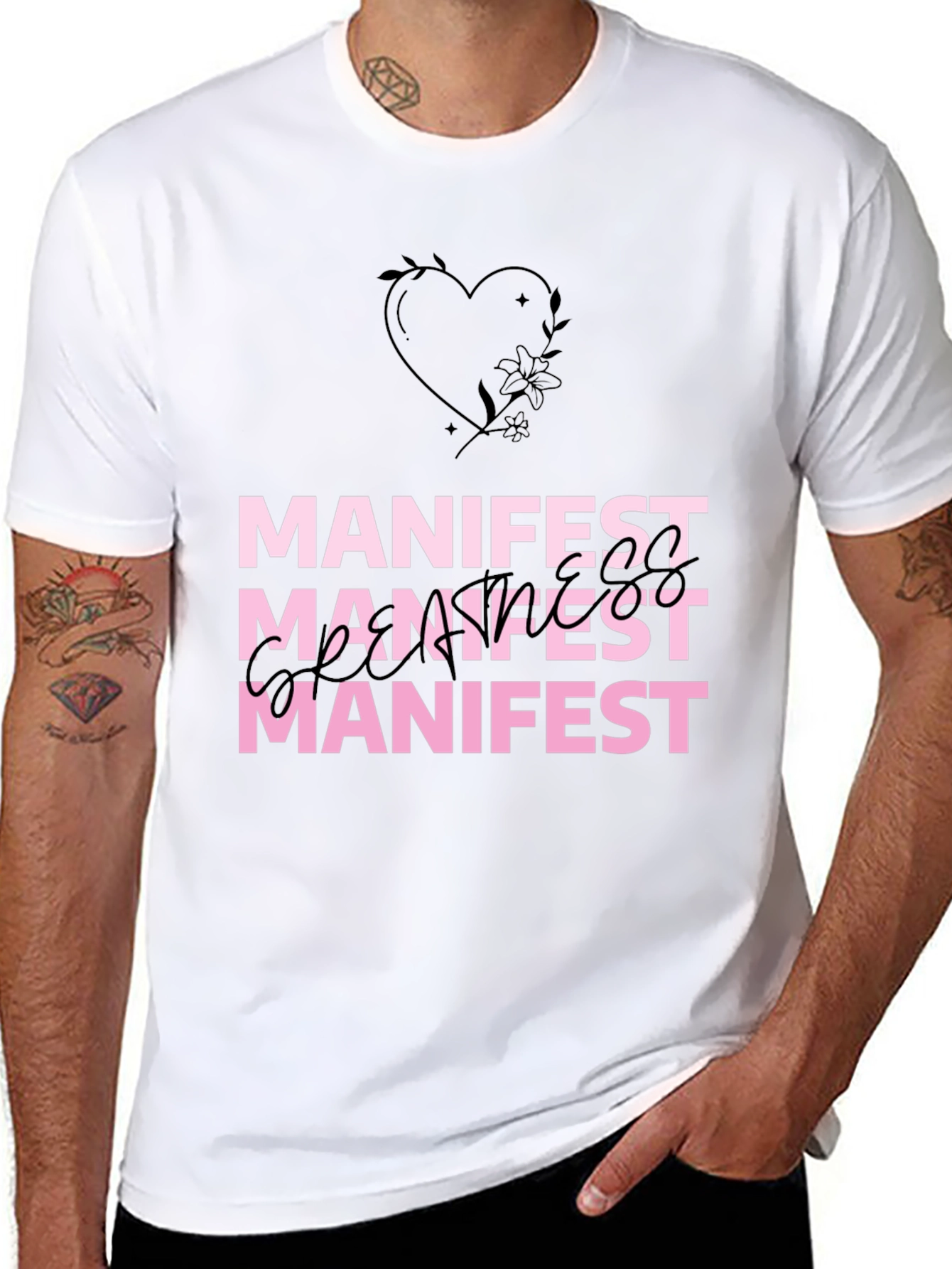 Manifest Graphic Tee - Stylish Affirmation Shirt