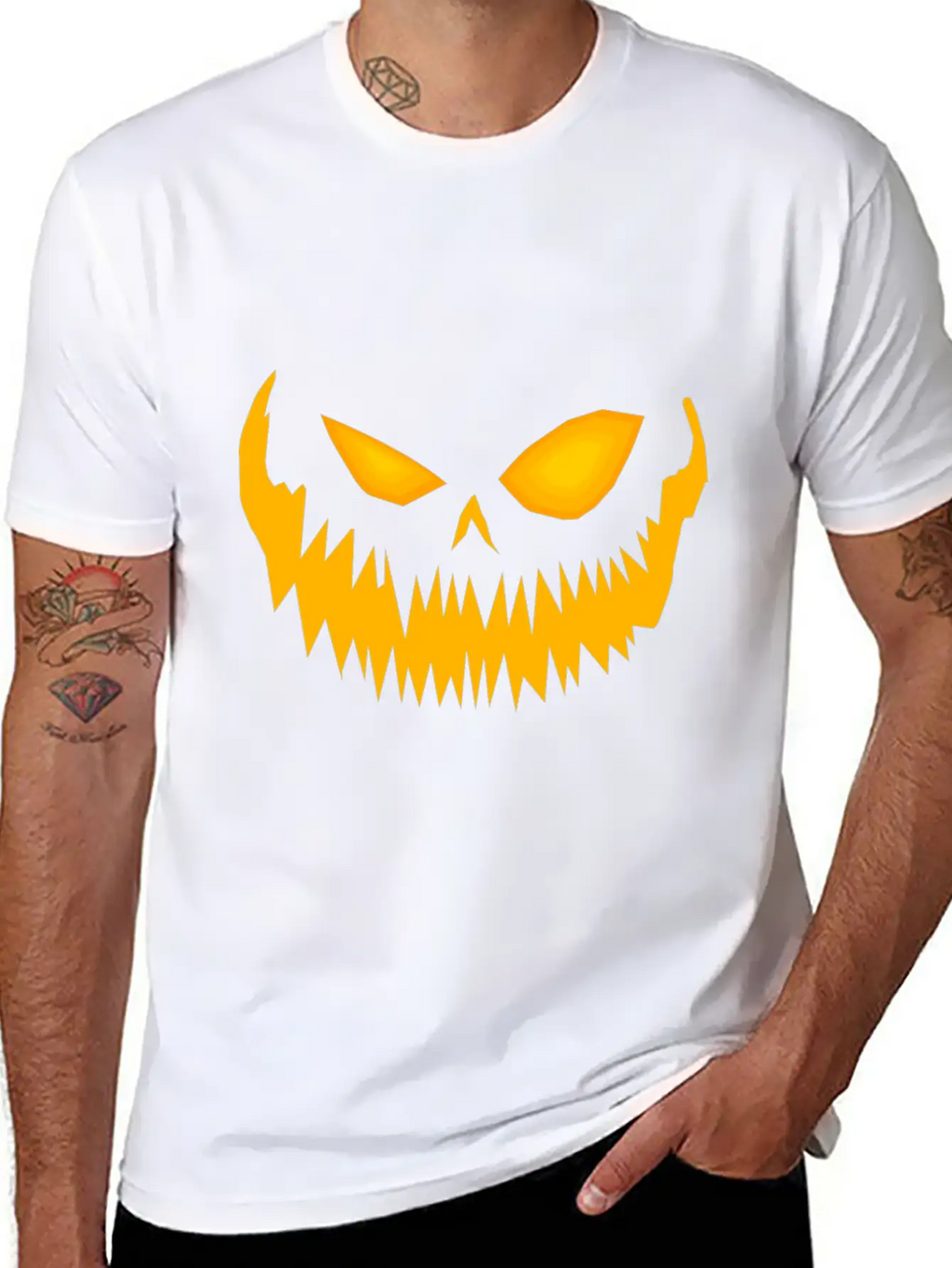 Jack O Lantern Spooky Pumpkin Face Halloween Breathable Graphic T-Shirt – Perfect For Casual Days