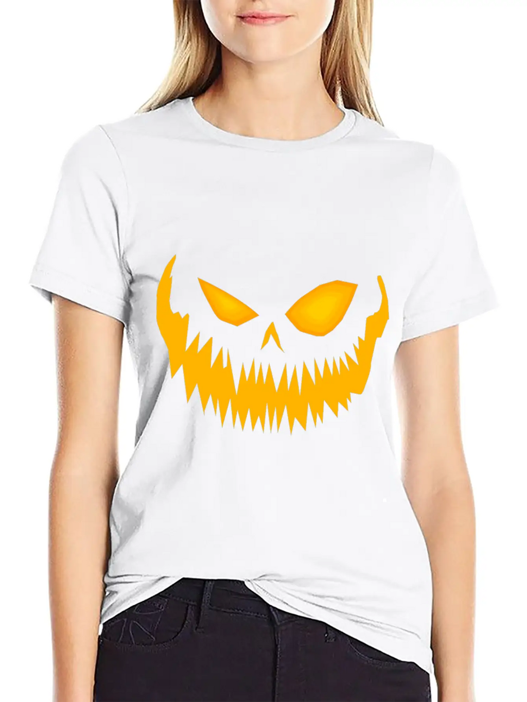 Jack O Lantern Spooky Pumpkin Face Halloween Breathable Graphic T-Shirt – Perfect For Casual Days