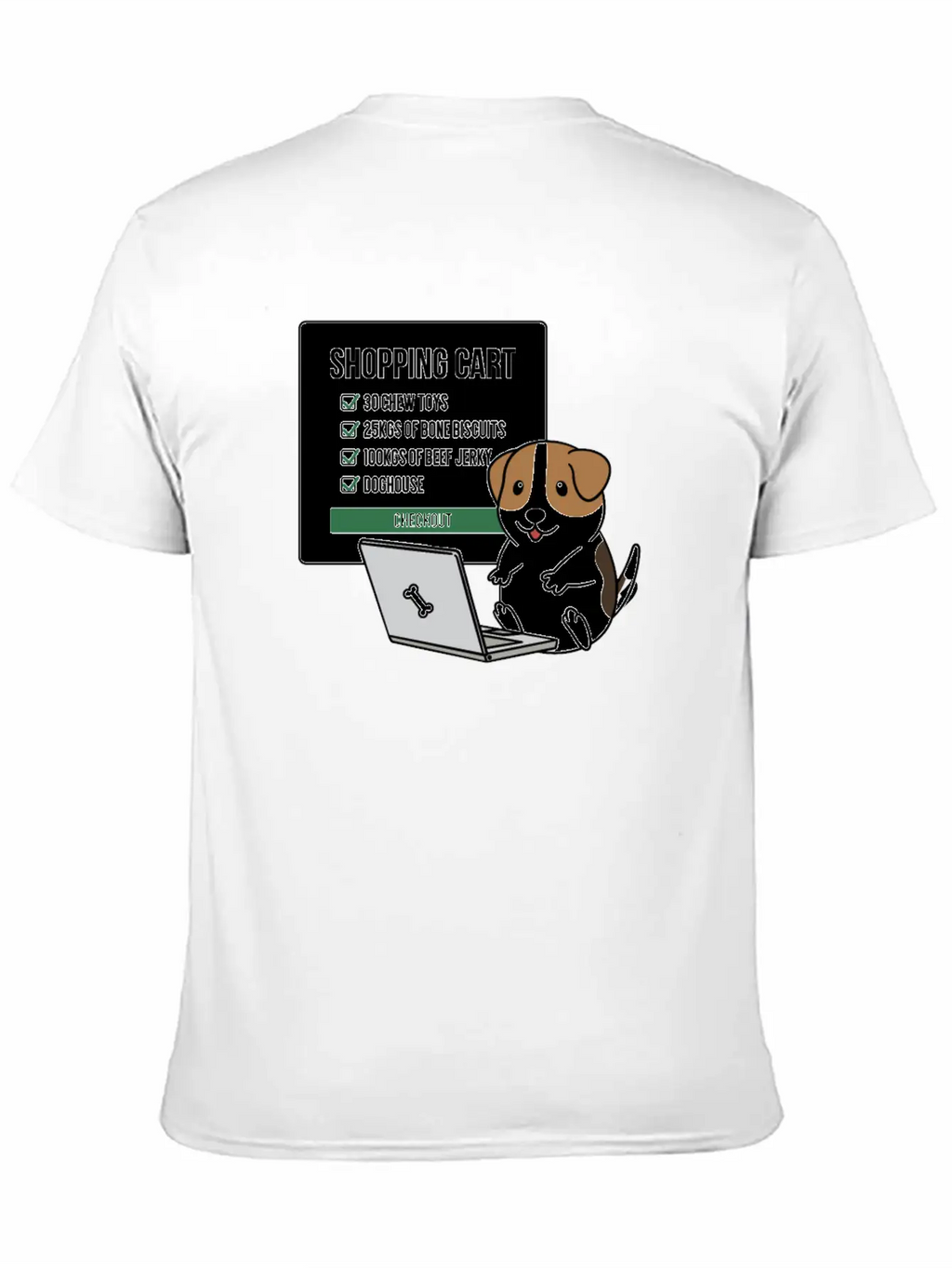 Jack Russell Terrier Shopping Cart Breathable Soft Cotton T-Shirt – Timeless Casual Look