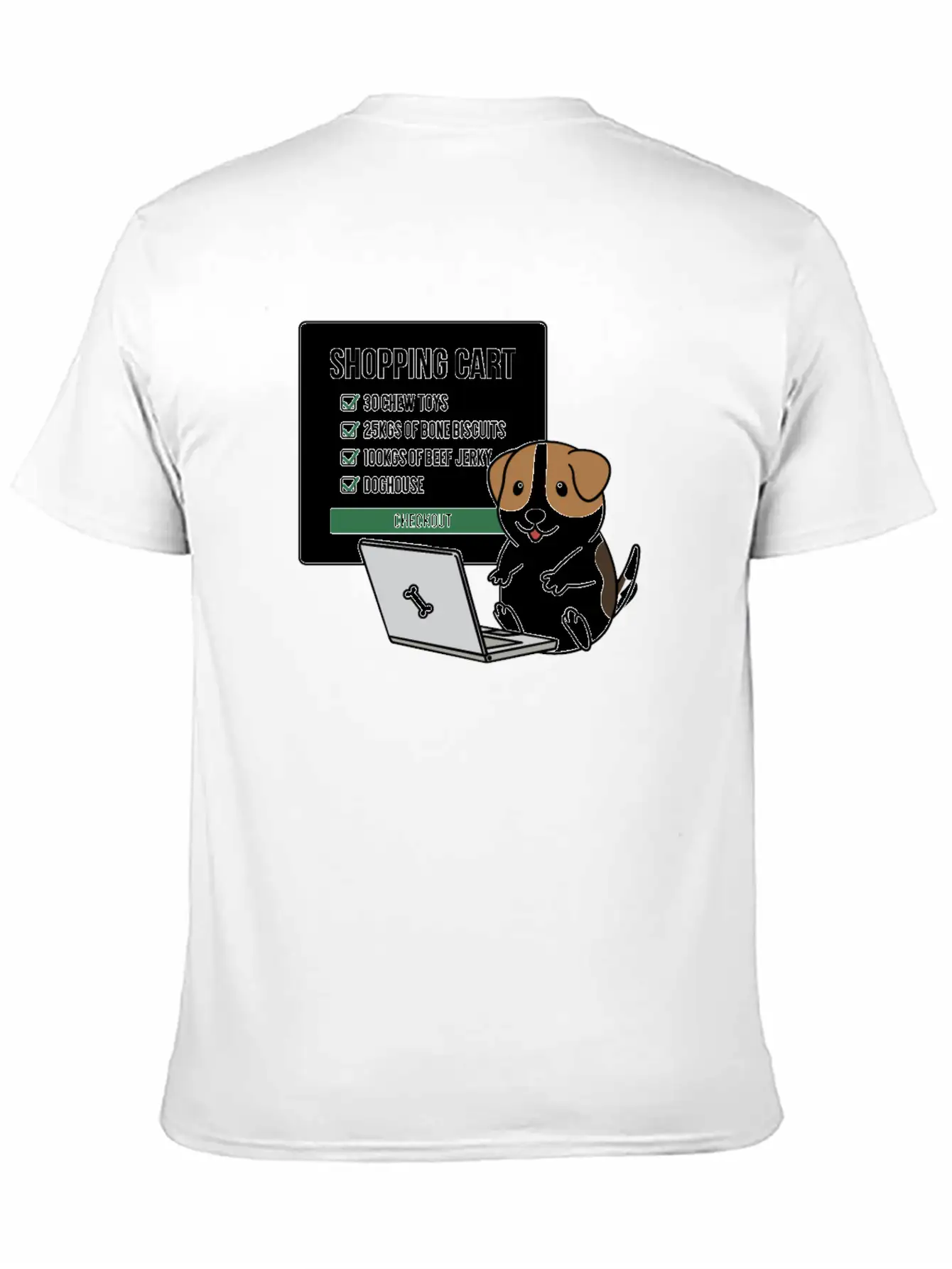 Jack Russell Terrier Shopping Cart Breathable Soft Cotton T-Shirt – Timeless Casual Look