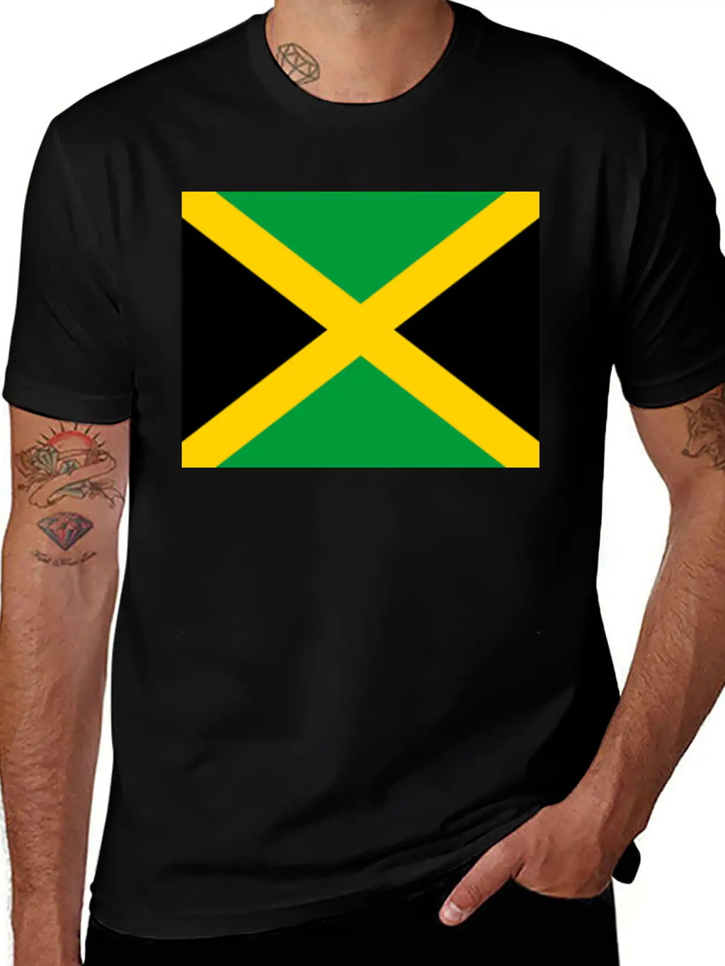 JAMAICAN FLAG Modern Fit Casual T-Shirt – Clean And Versatile Design