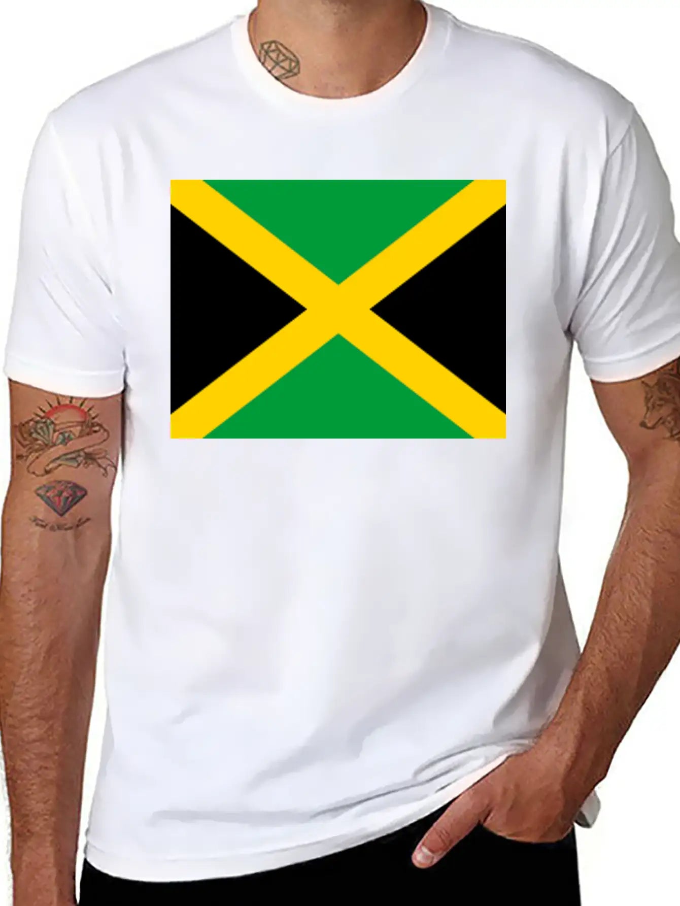 JAMAICAN FLAG Modern Fit Casual T-Shirt – Clean And Versatile Design