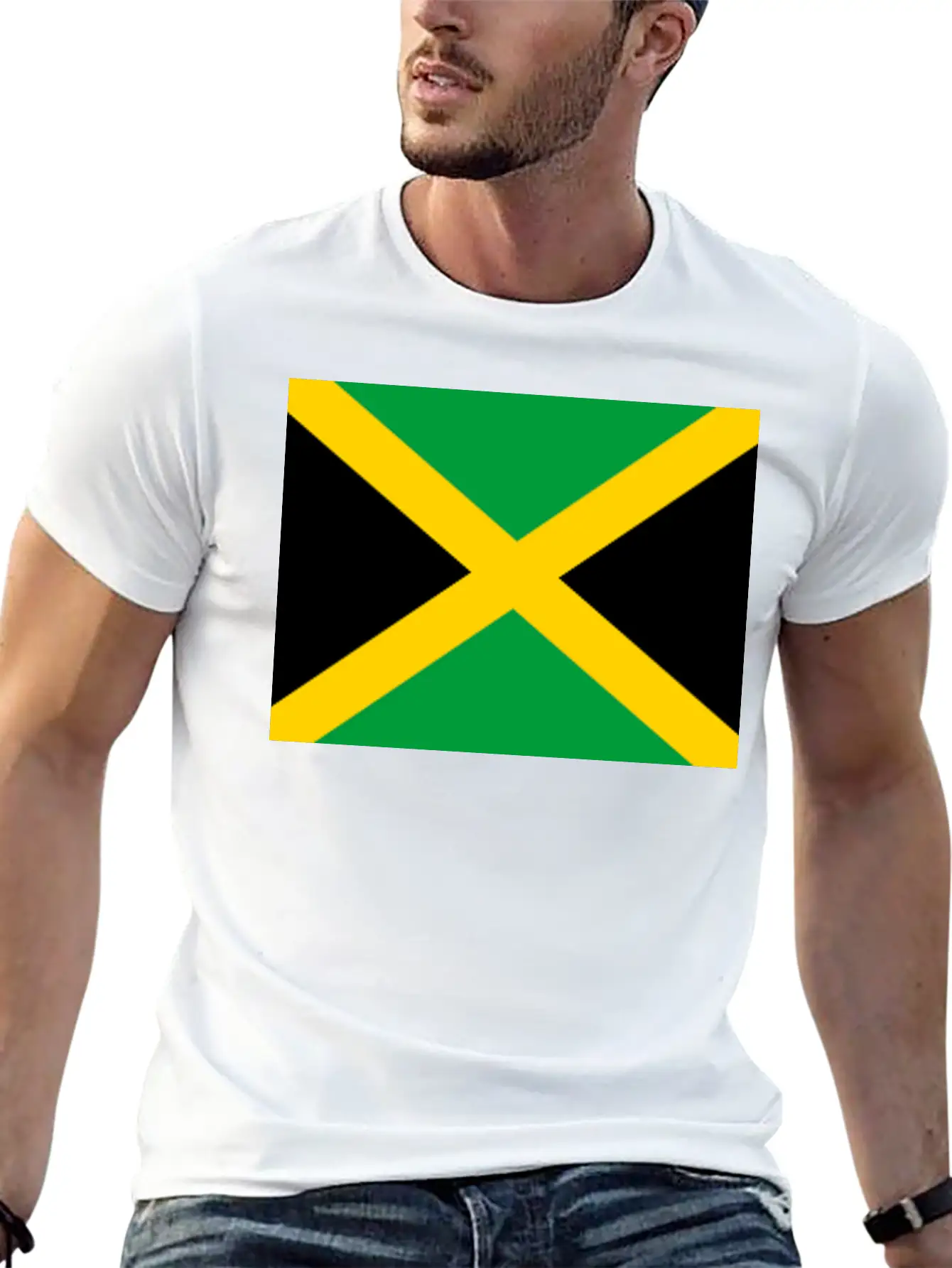 JAMAICAN FLAG Modern Fit Casual T-Shirt – Clean And Versatile Design