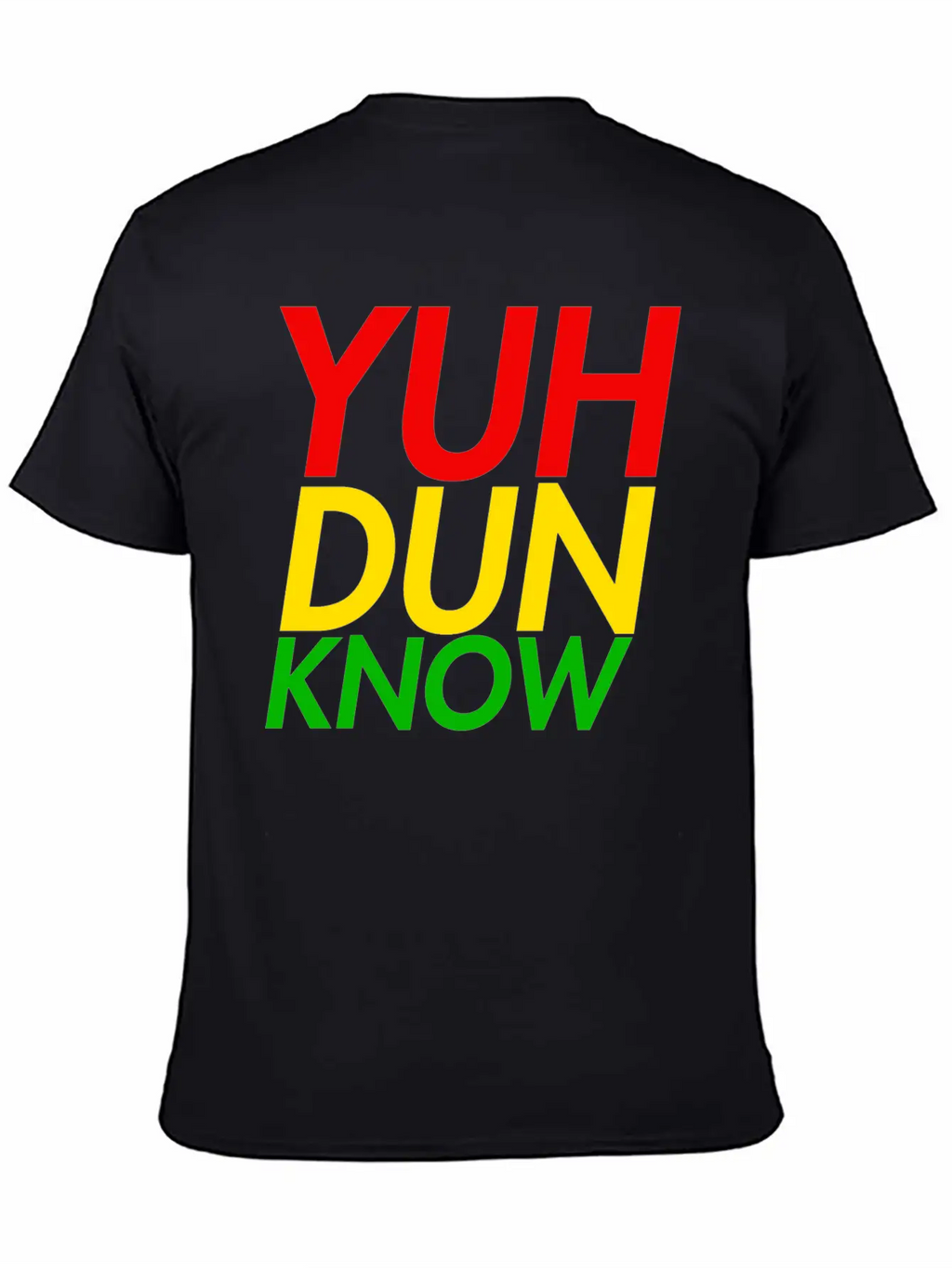 Jamaican Slang, "Yuh Dun Know" Jamaican Flag Essential Cotton Tee For Daily Outfits – Unisex Style