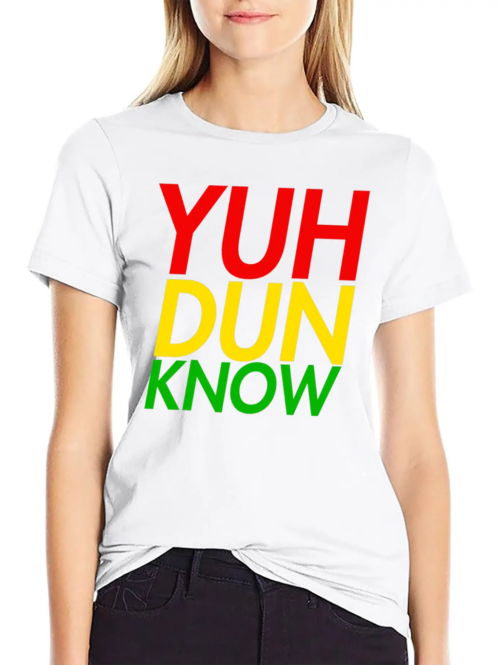 Jamaican Slang, "Yuh Dun Know" Jamaican Flag Essential Cotton Tee For Daily Outfits – Unisex Style