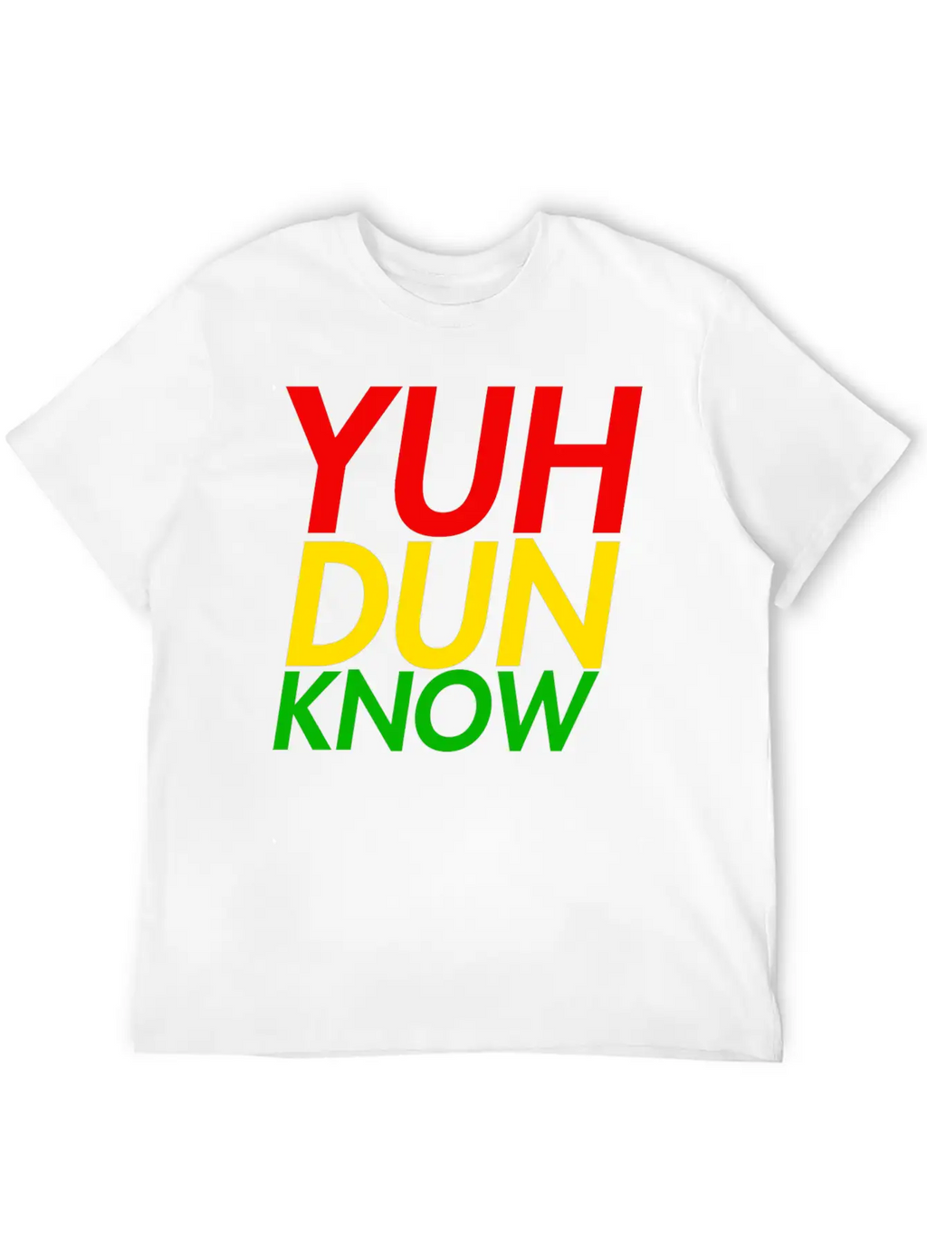 Jamaican Slang, "Yuh Dun Know" Jamaican Flag Essential Cotton Tee For Daily Outfits – Unisex Style
