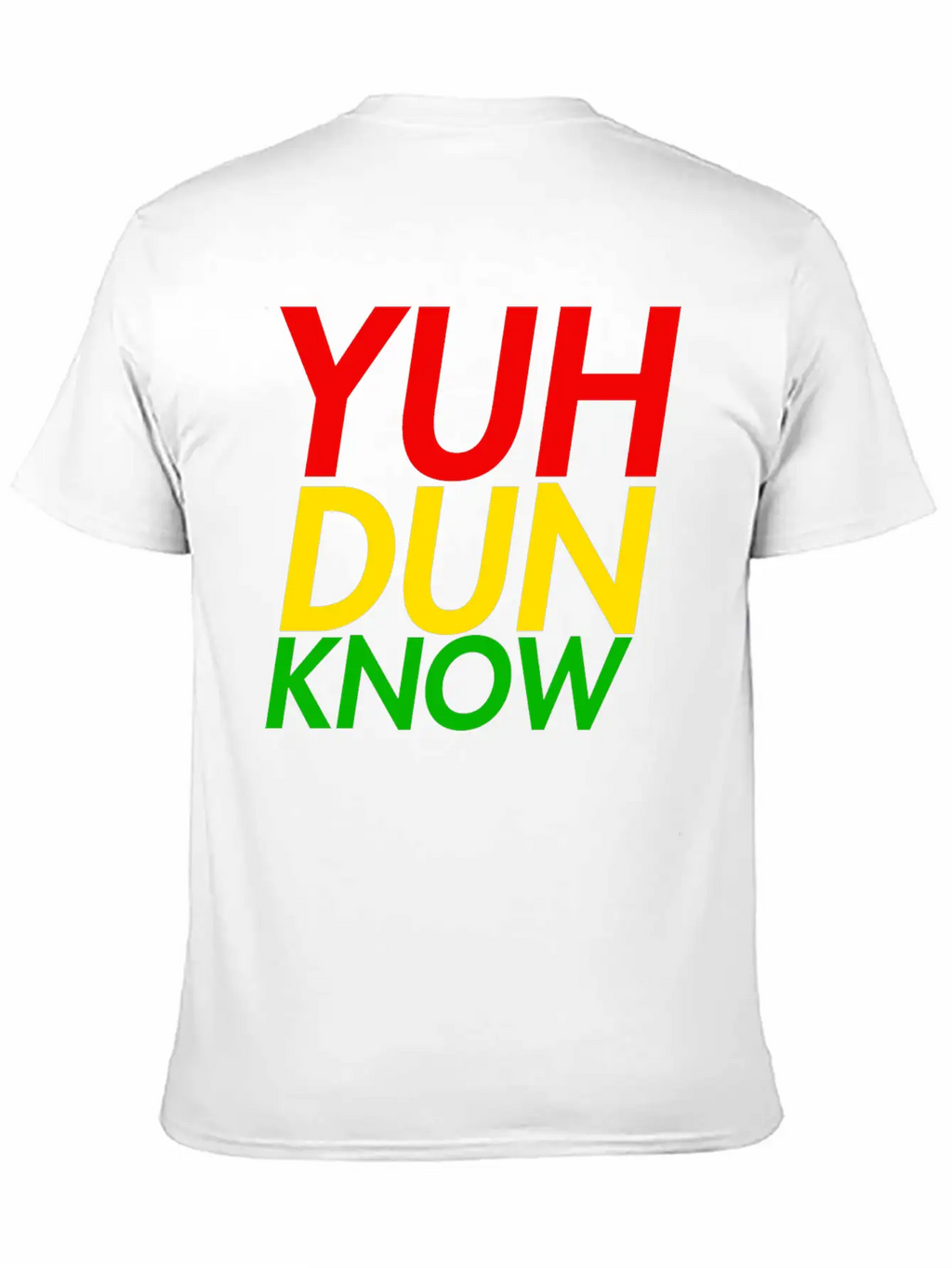 Jamaican Slang, "Yuh Dun Know" Jamaican Flag Essential Cotton Tee For Daily Outfits – Unisex Style