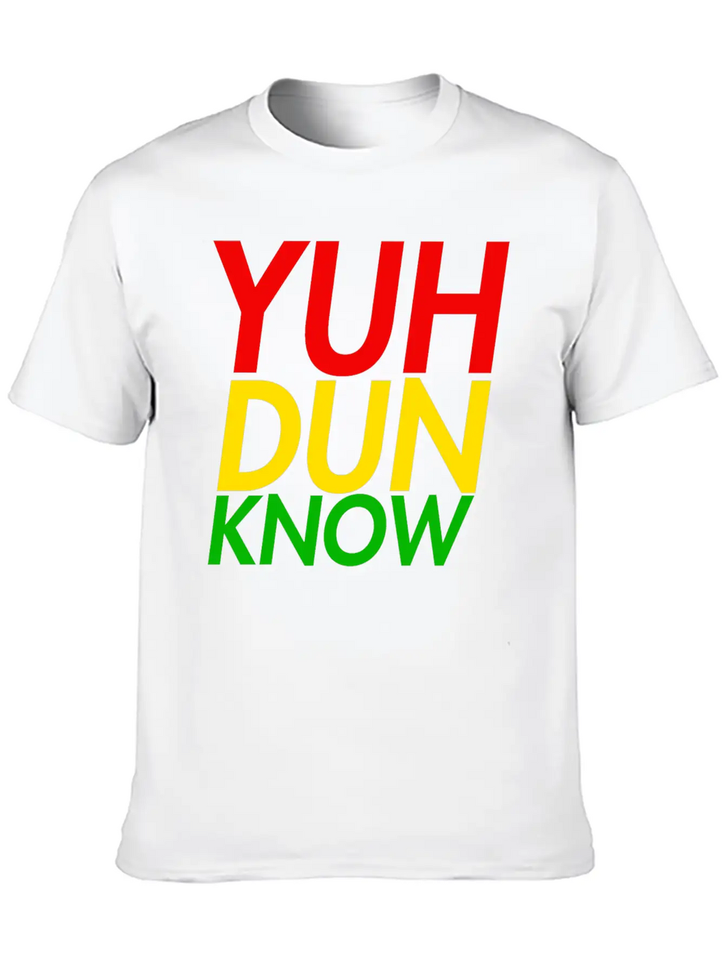 Jamaican Slang, "Yuh Dun Know" Jamaican Flag Essential Cotton Tee For Daily Outfits – Unisex Style