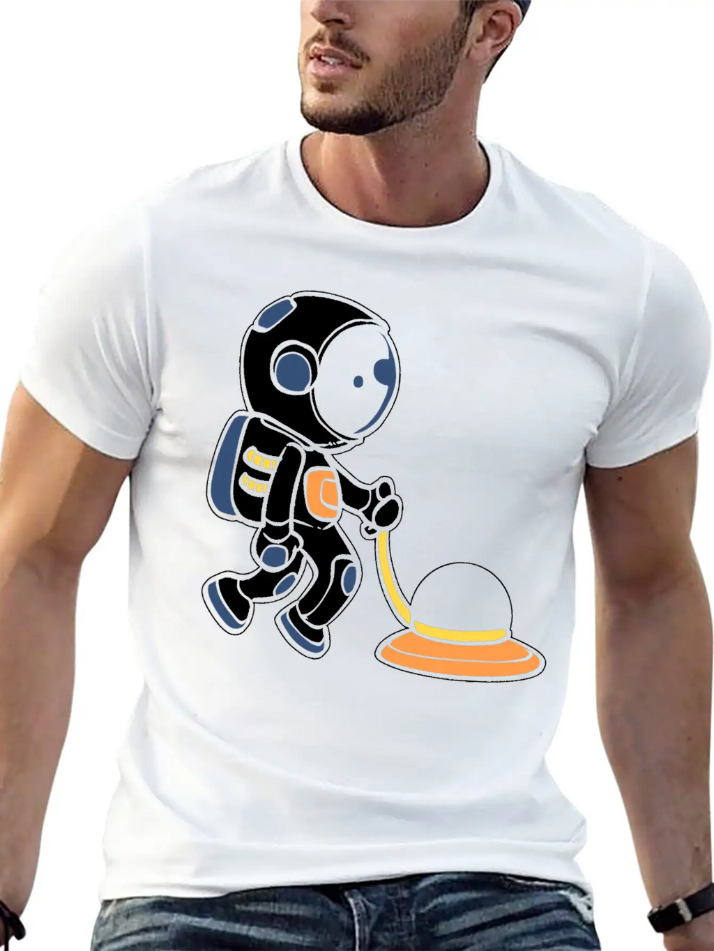Janitor Astronaut House Cleaner Gift Classic Cotton Tee – Unisex Comfort For Any Season