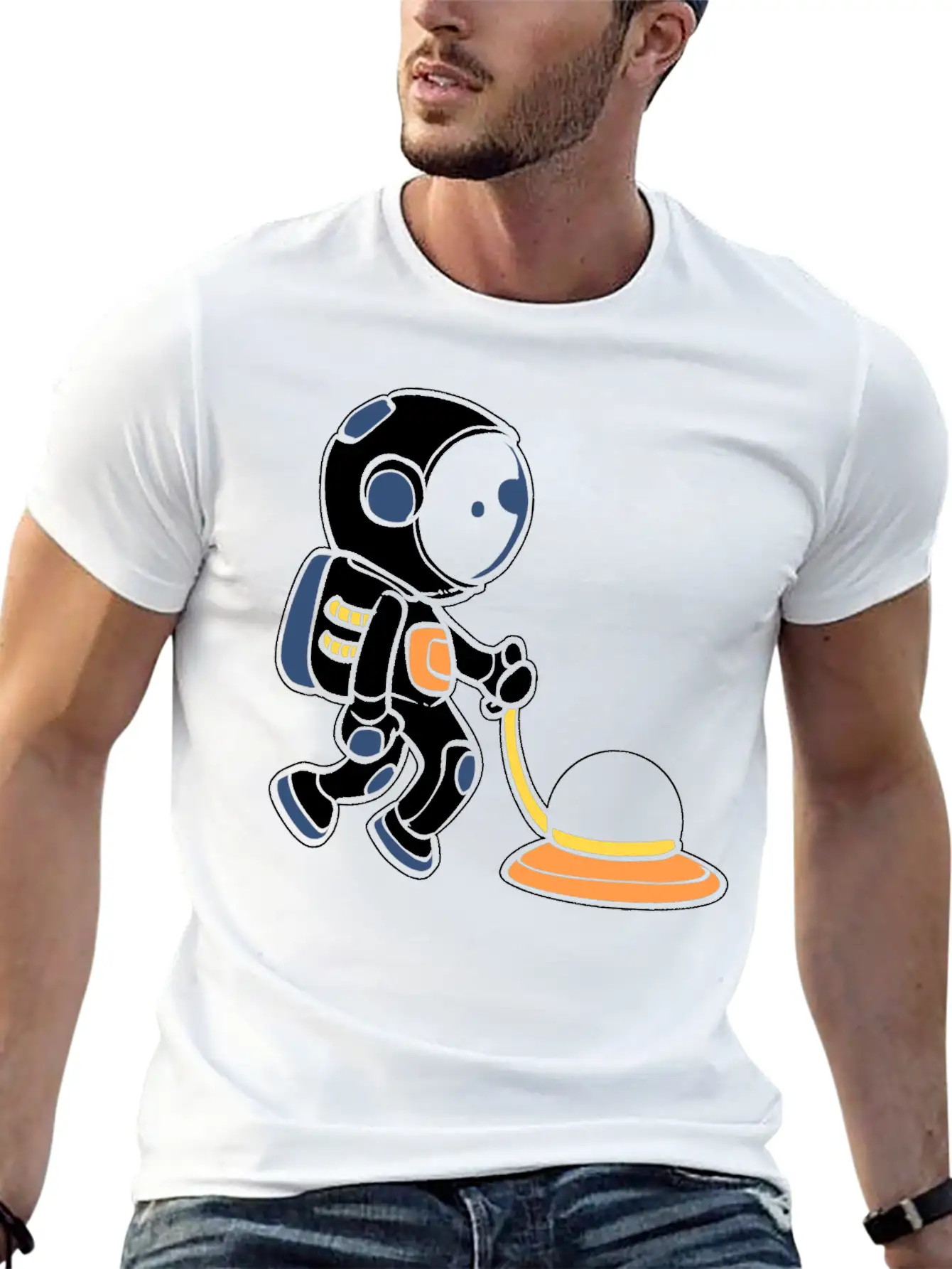 Janitor Astronaut House Cleaner Gift Classic Cotton Tee – Unisex Comfort For Any Season