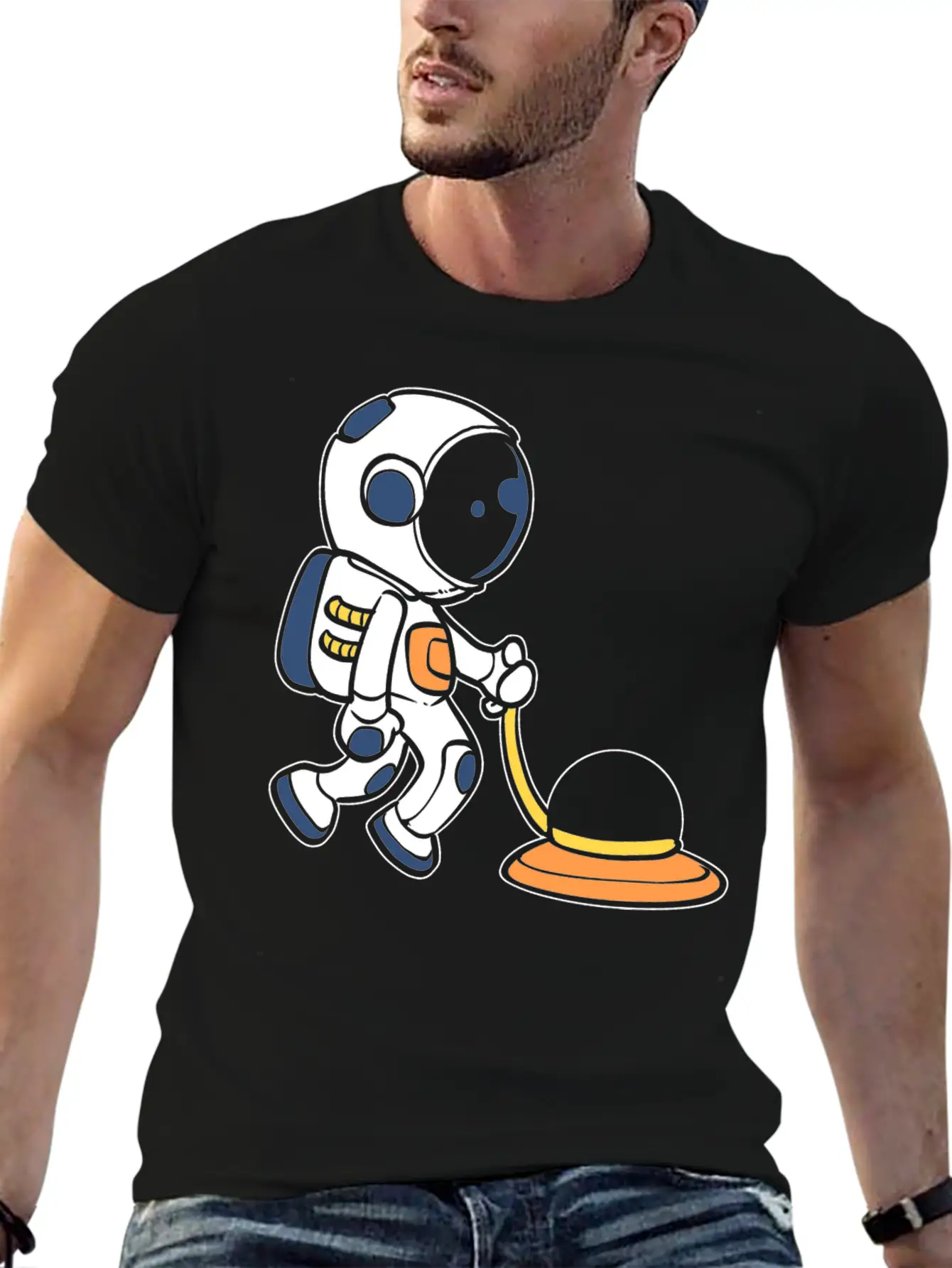 Janitor Astronaut House Cleaner Gift Classic Cotton Tee – Unisex Comfort For Any Season