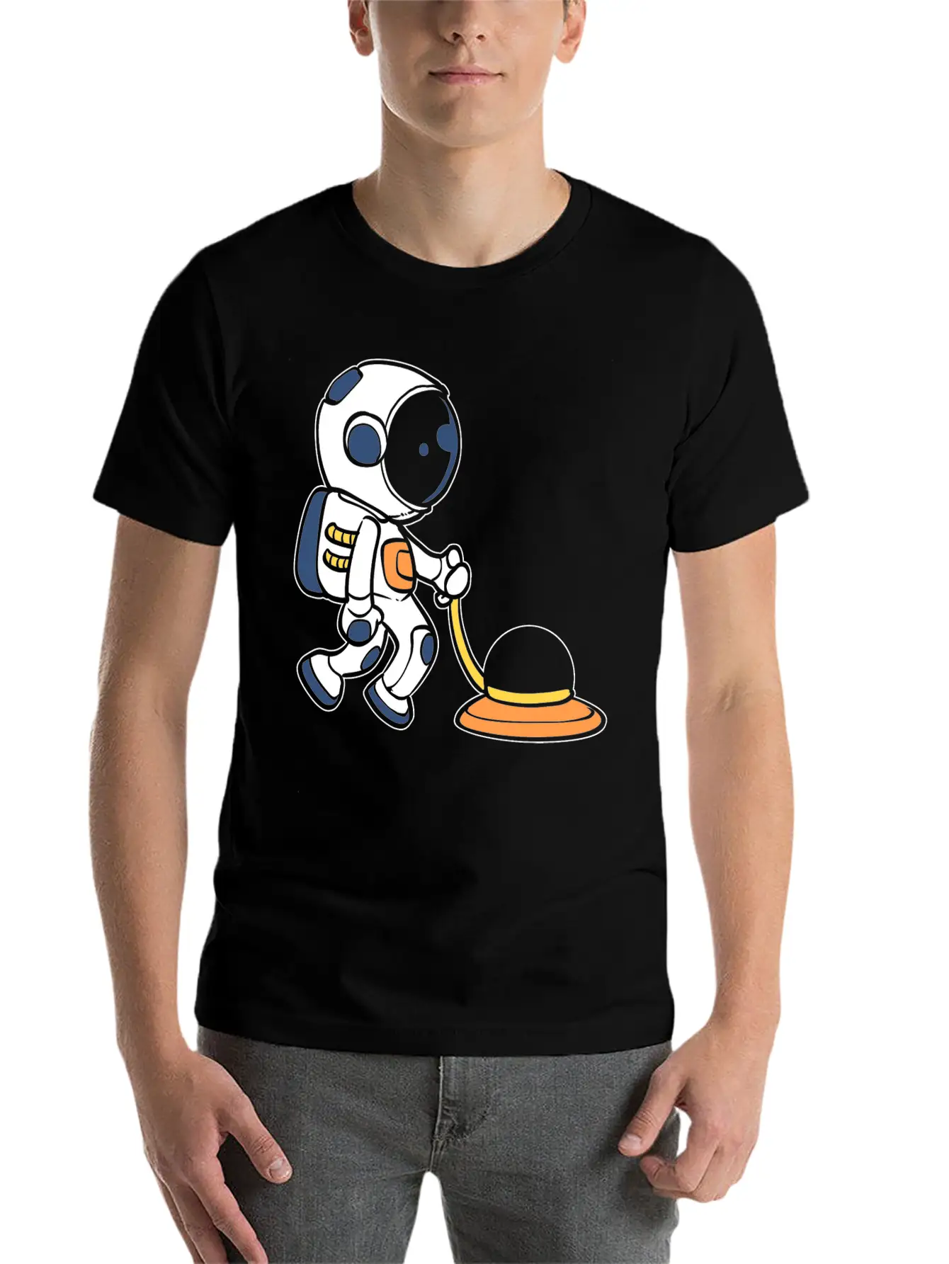 Janitor Astronaut House Cleaner Gift Classic Cotton Tee – Unisex Comfort For Any Season