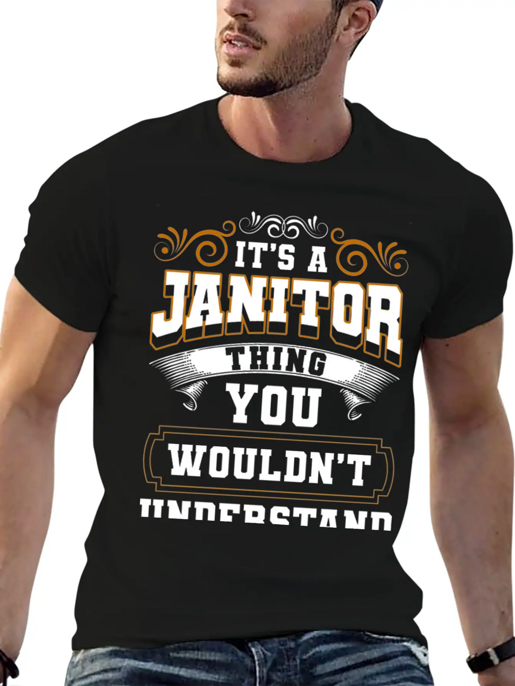Janitor Broom And Bucket Building Superintendent Breathable Graphic T-Shirt – Perfect For Casual Days