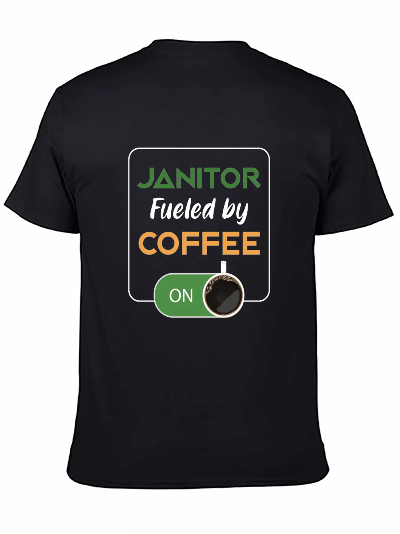 Janitor Fueled By Coffee Cleaners Cleaning Gift Breathable Graphic T-Shirt – Perfect For Casual Days