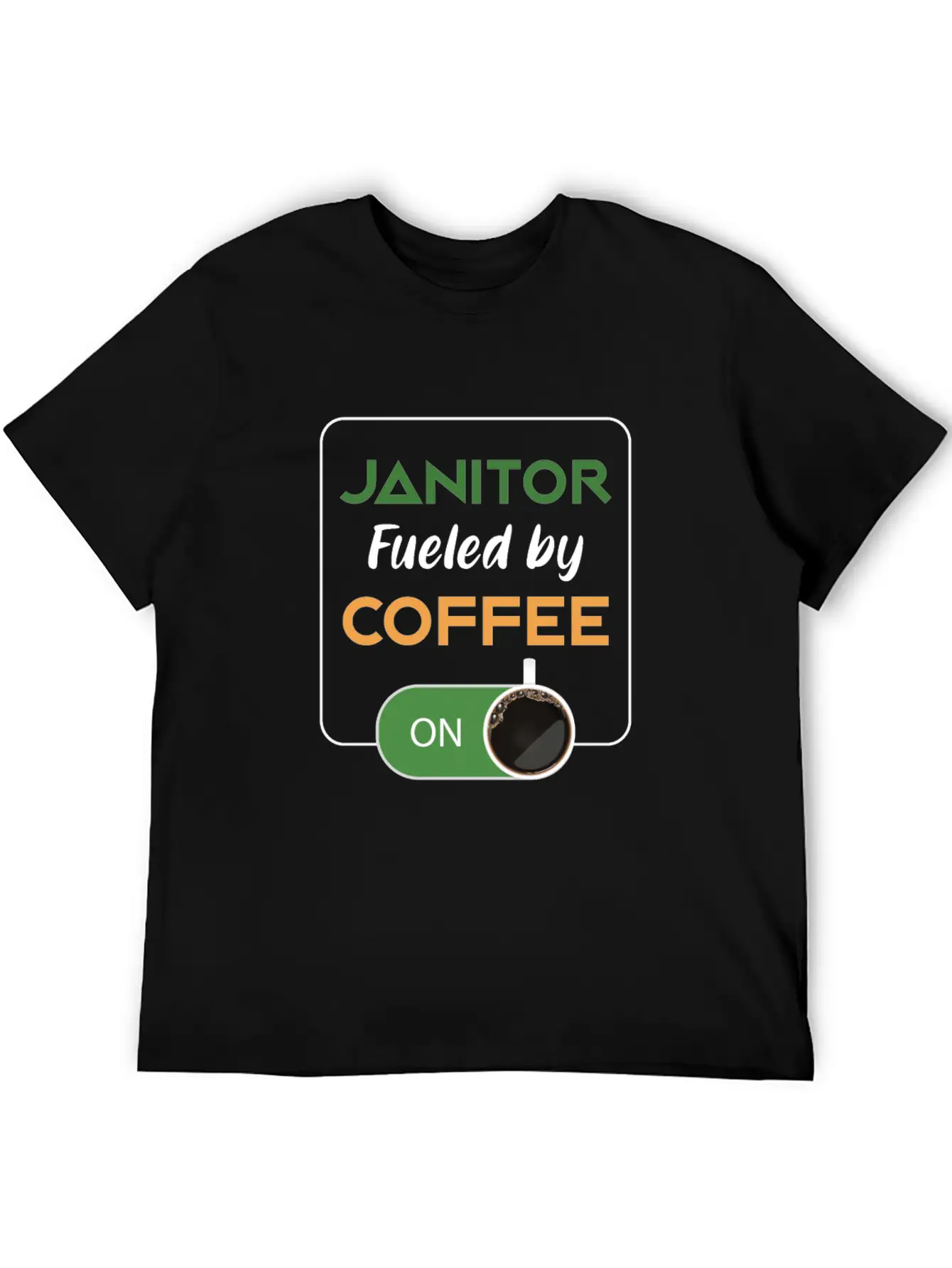 Janitor Fueled By Coffee Cleaners Cleaning Gift Breathable Graphic T-Shirt – Perfect For Casual Days