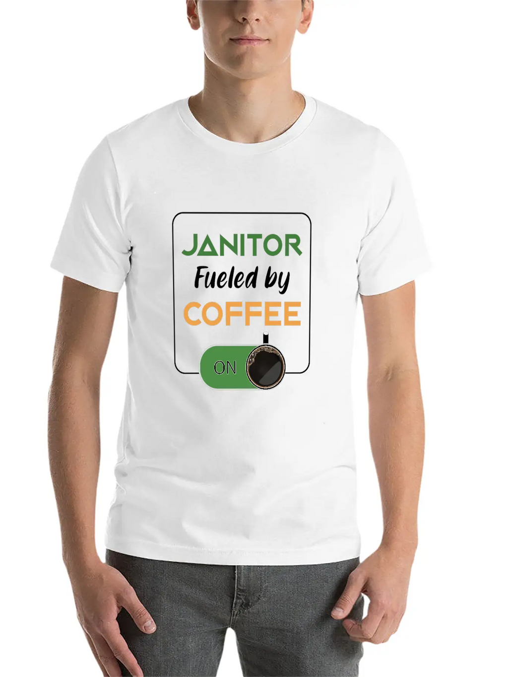 Janitor Fueled By Coffee Cleaners Cleaning Gift Breathable Graphic T-Shirt – Perfect For Casual Days