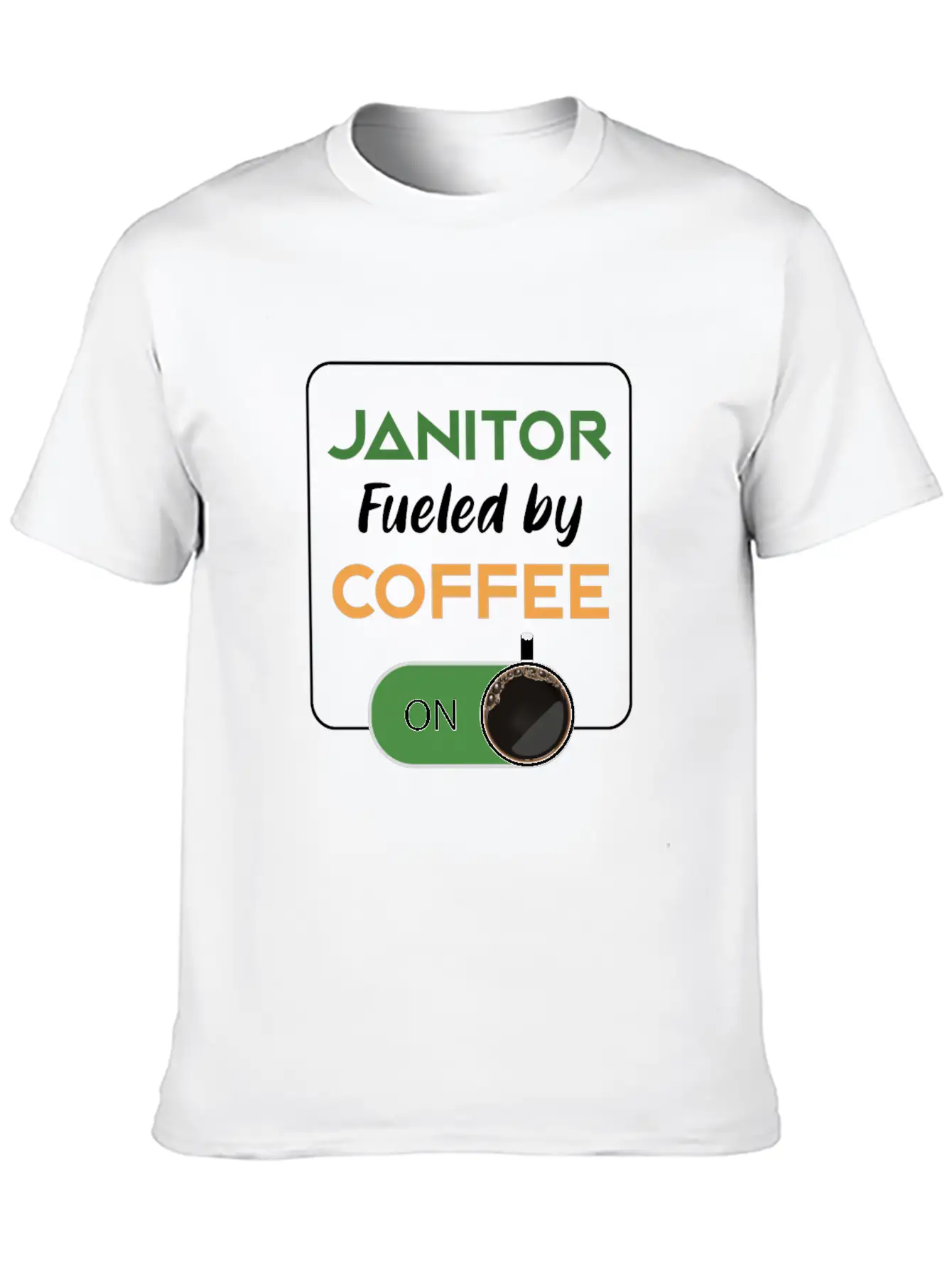 Janitor Fueled By Coffee Cleaners Cleaning Gift Breathable Graphic T-Shirt – Perfect For Casual Days