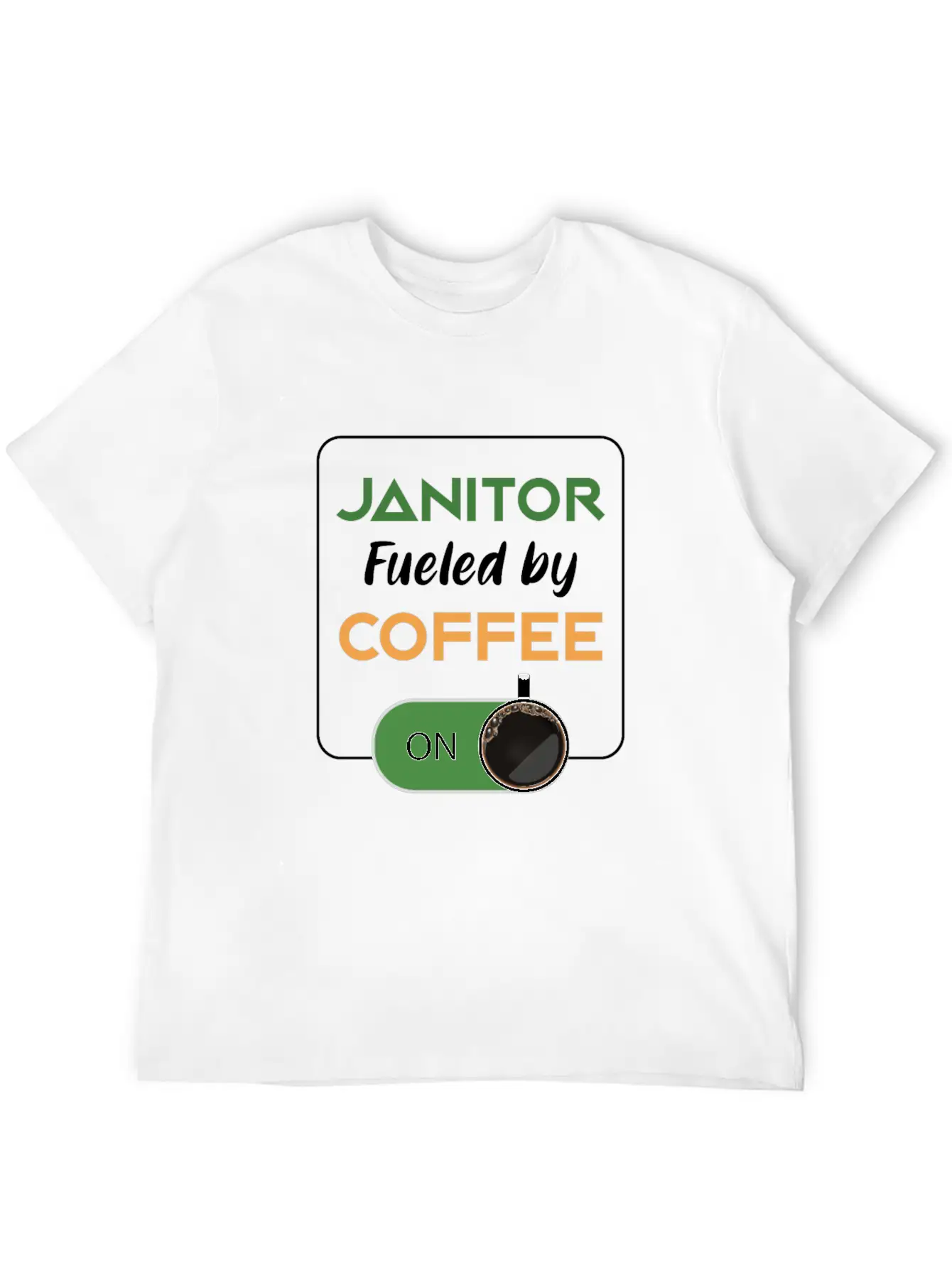 Janitor Fueled By Coffee Cleaners Cleaning Gift Breathable Graphic T-Shirt – Perfect For Casual Days