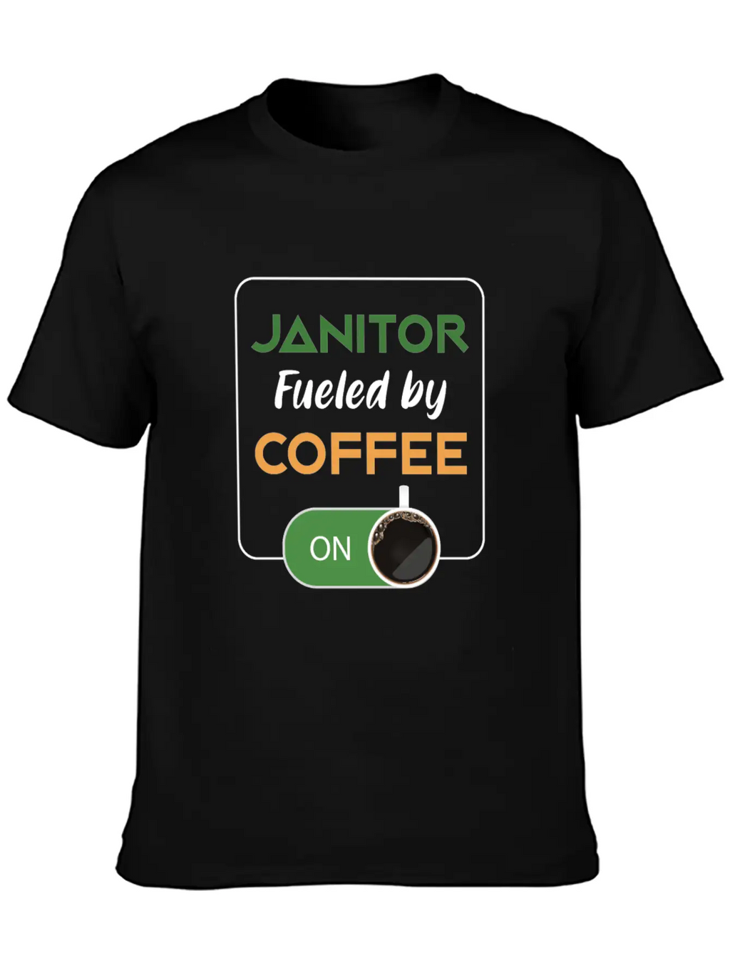 Janitor Fueled By Coffee Cleaners Cleaning Gift Breathable Graphic T-Shirt – Perfect For Casual Days